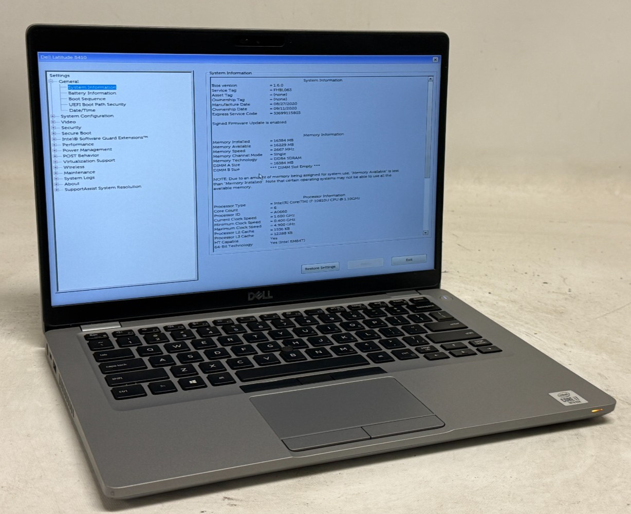 Dell Latitude 5410 14″ (i7-10810u – 16GB RAM – 512GB SSD – Win11Home)
