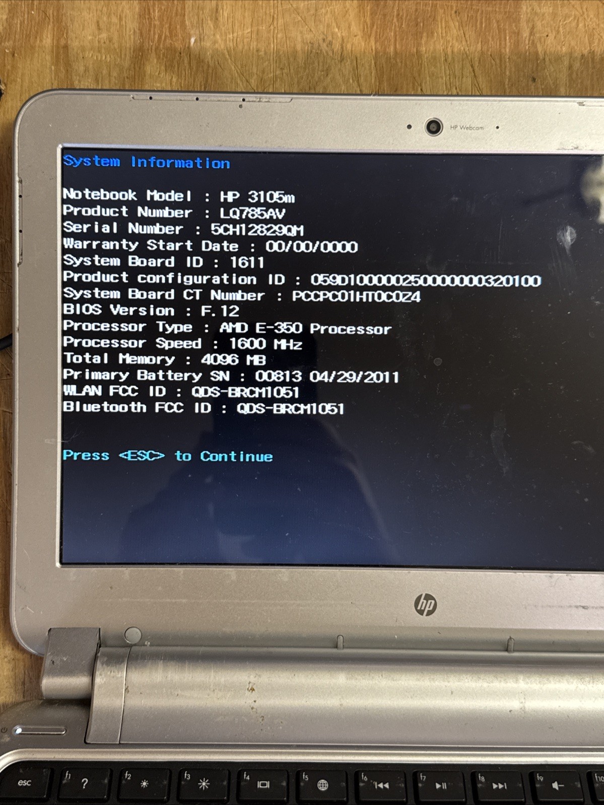 Dell HP 3105m Laptop Parts/Repair