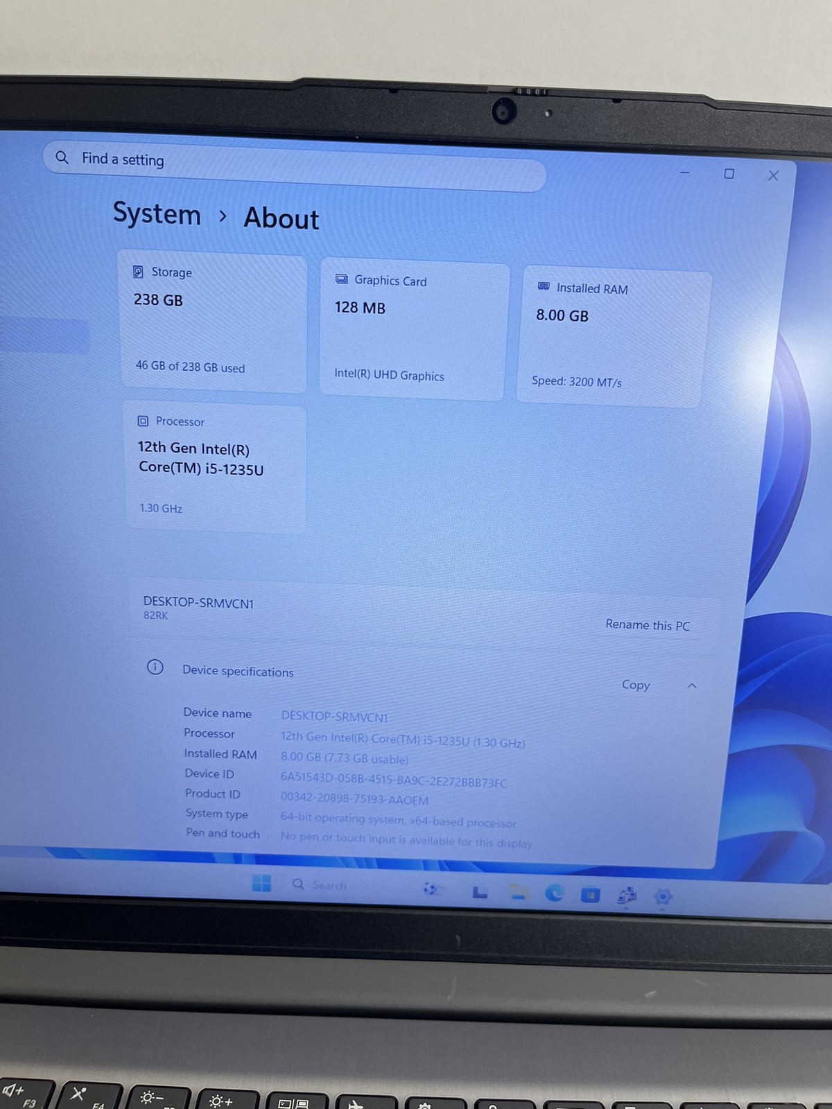 Lenovo IdeaPad 3 15IAU7 15.6IN i5-1235U 8GB 256GB SSD W11