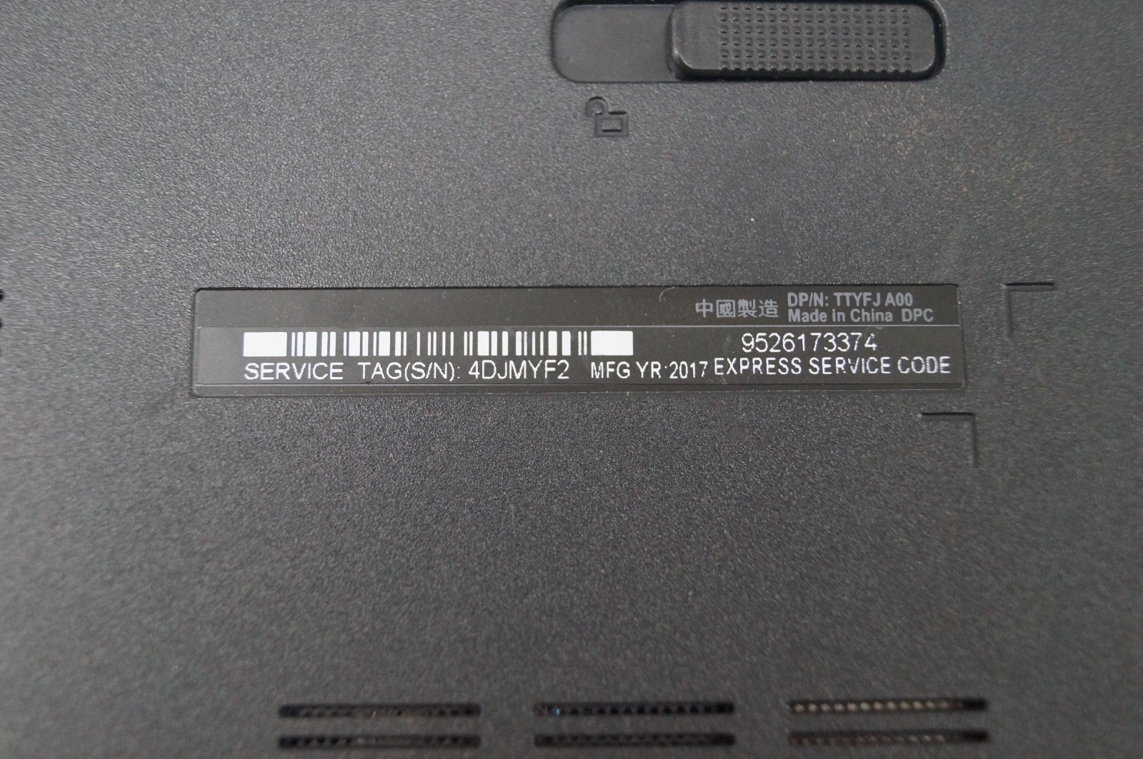 Dell TTYFJ A00 Inspiron 5566 Laptop 15.5″ 6GB Mem 2.4GHz READ WORKING PoR E113