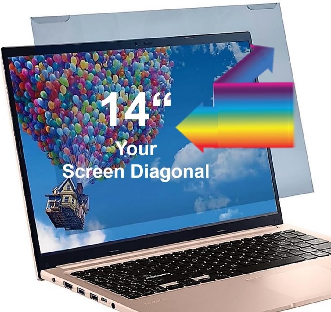 14 inch Diagonal Blue Light Blocking Screen Protector Filter for Laptop Anti-UV