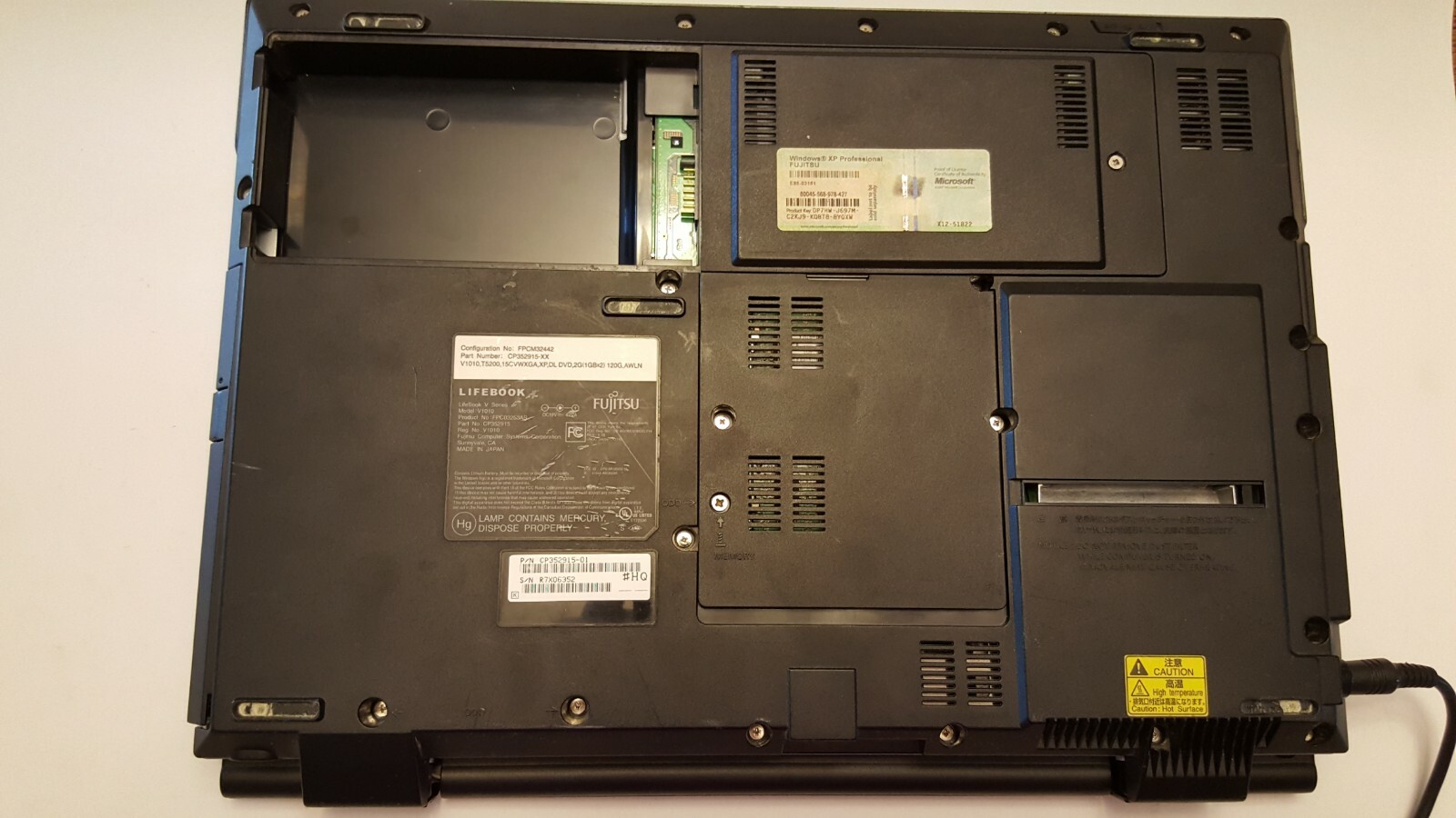 FUJITSU Lifebook V Series V1010 Laptop **For Parts/Repair** Only Untested