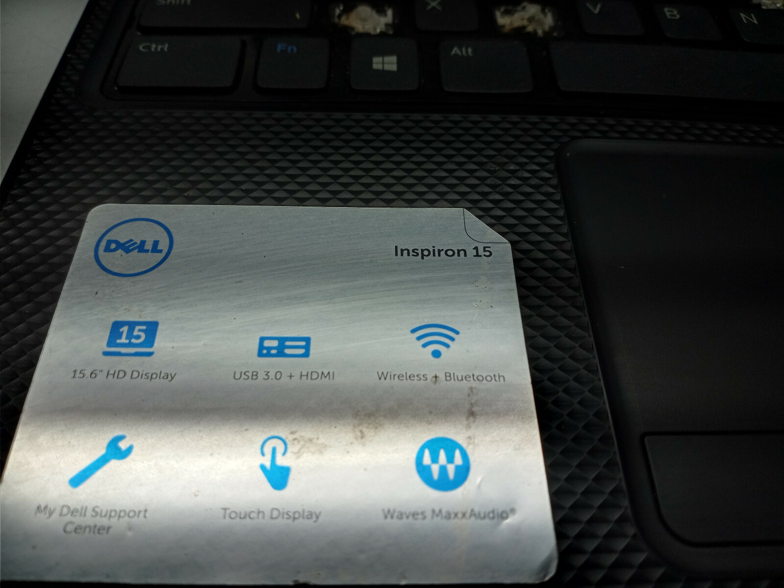 Dell Inspiron 15 Laptop NO Back Cover,HDD,CPU,Ram, Holes Drilled FOR PARTS