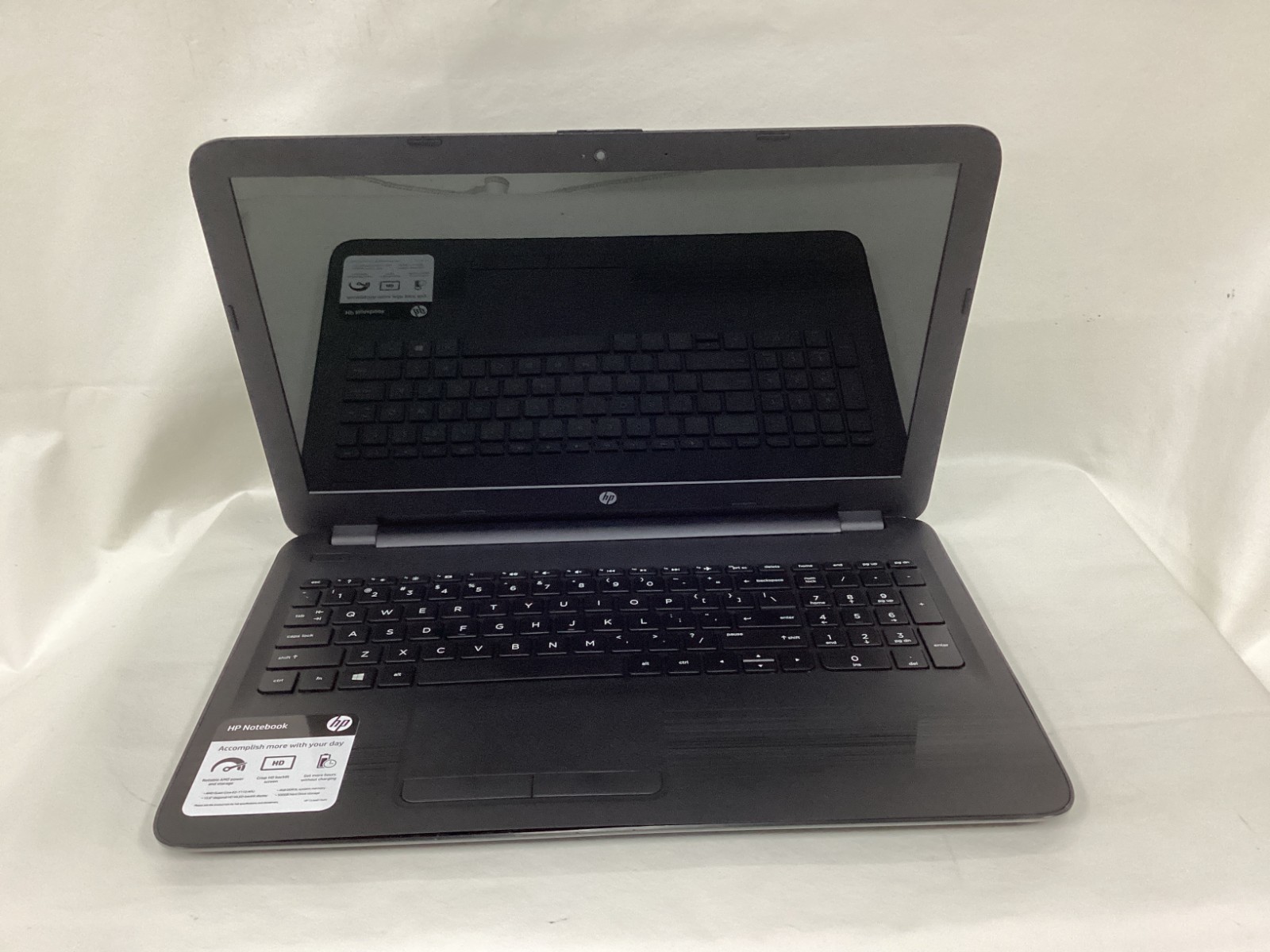 HP 15-ba015wm 15.6″ HD Laptop AMD E2-7110 8GB RAM 128GB SSD Battery NOT Charged
