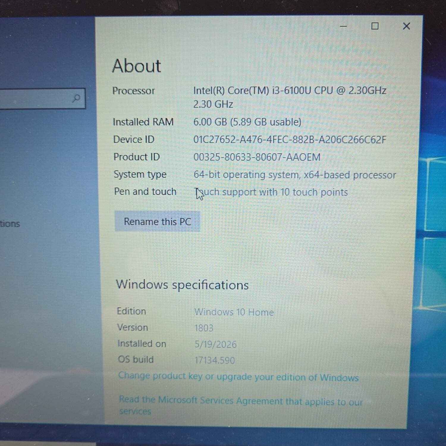 Broken HP NoteBook 15-AY009DX 15.6″ i3-6100U 2.3GHz 6GB RAM 1TB SSD Read