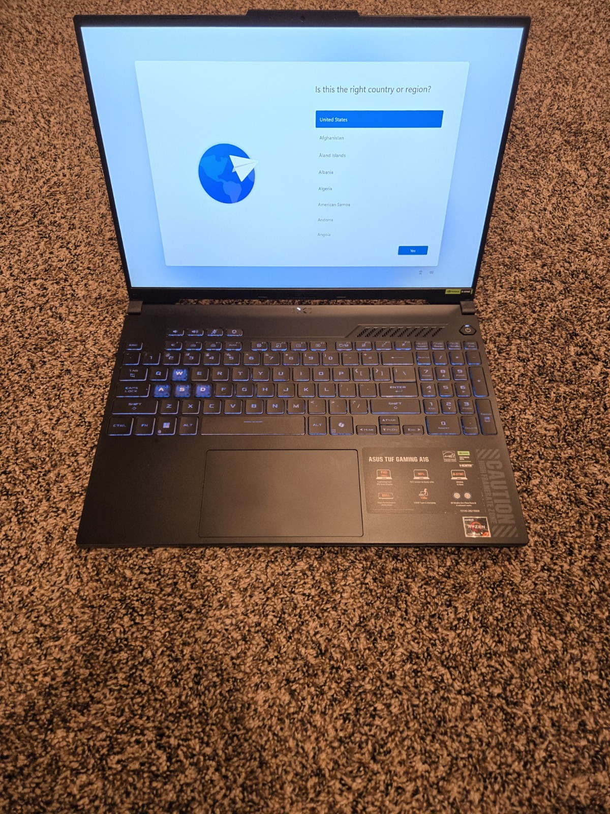ASUS TUF A16 FA607NUG 16″ AMD 7 7445HS RTX 4050 16GB DDR5 512GB