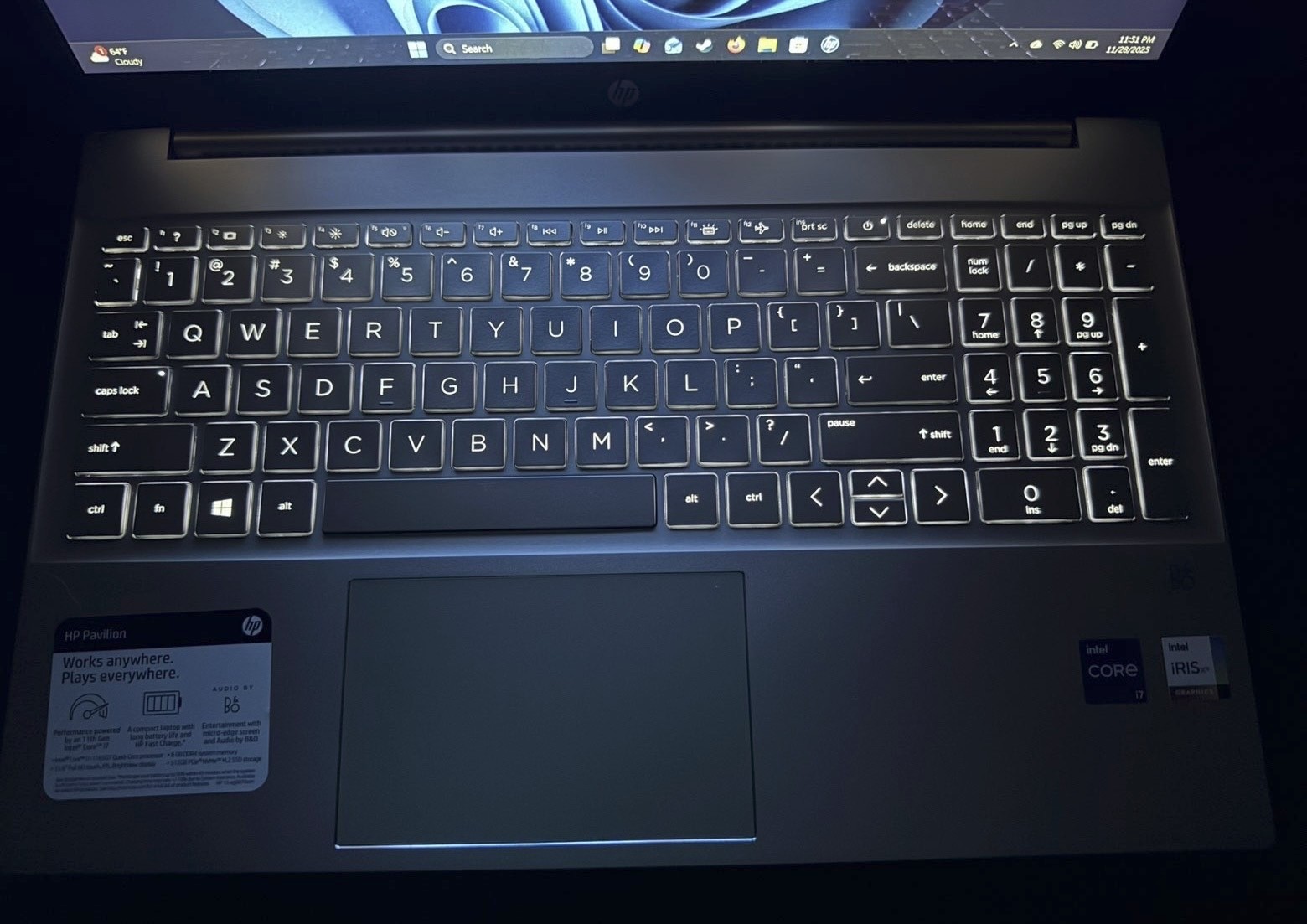 USED HP Pavilion 15-eg0070wm 15.6” FHD IPS LED Touch (i7-1165G7 8GB 512GB SSD)
