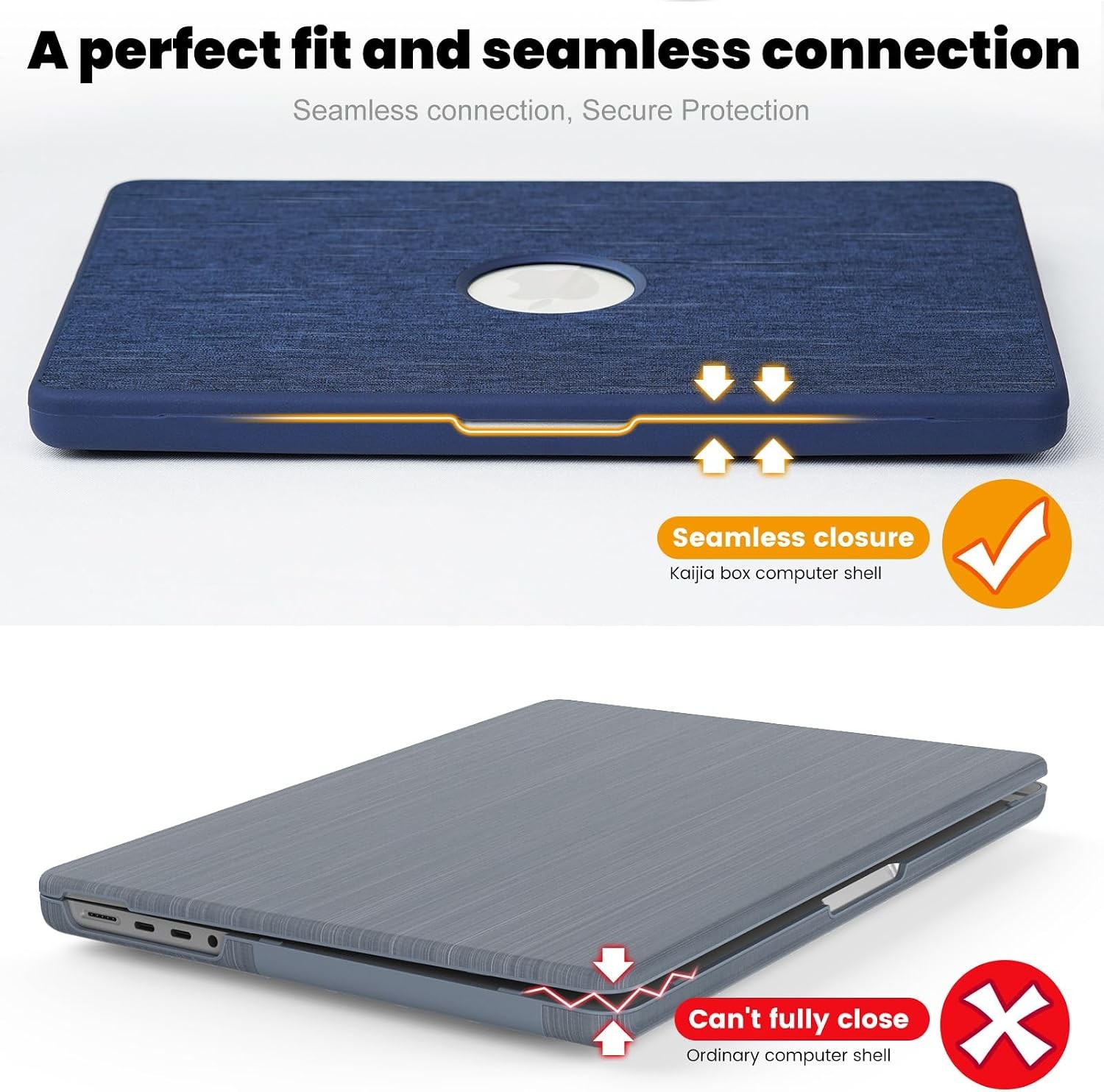 MacBook Air 15 Inch Case M5 M4 M3 M2 2026 2025-2023, 4 in 1 Kit, Navy