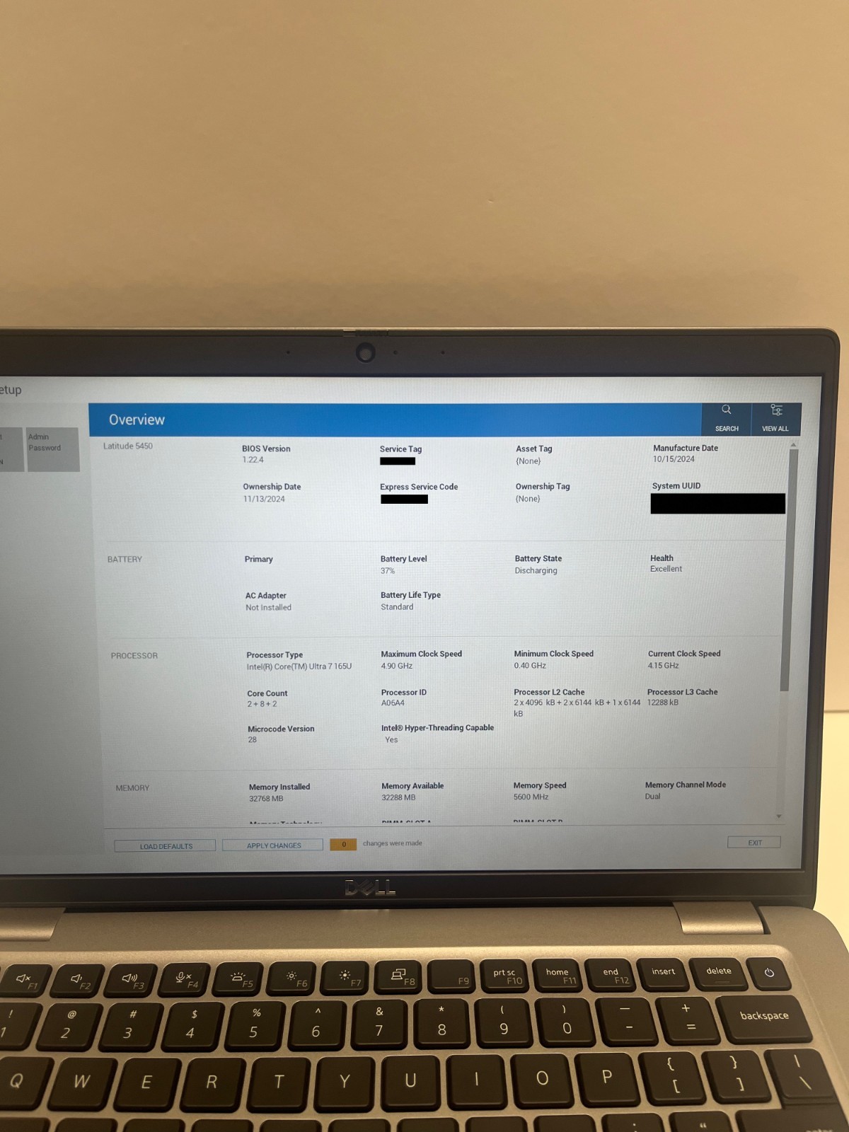 Dell Latitude 5450 14″ Intel Core Ultra 7 165U 32GB RAM 512GB SSD Laptop