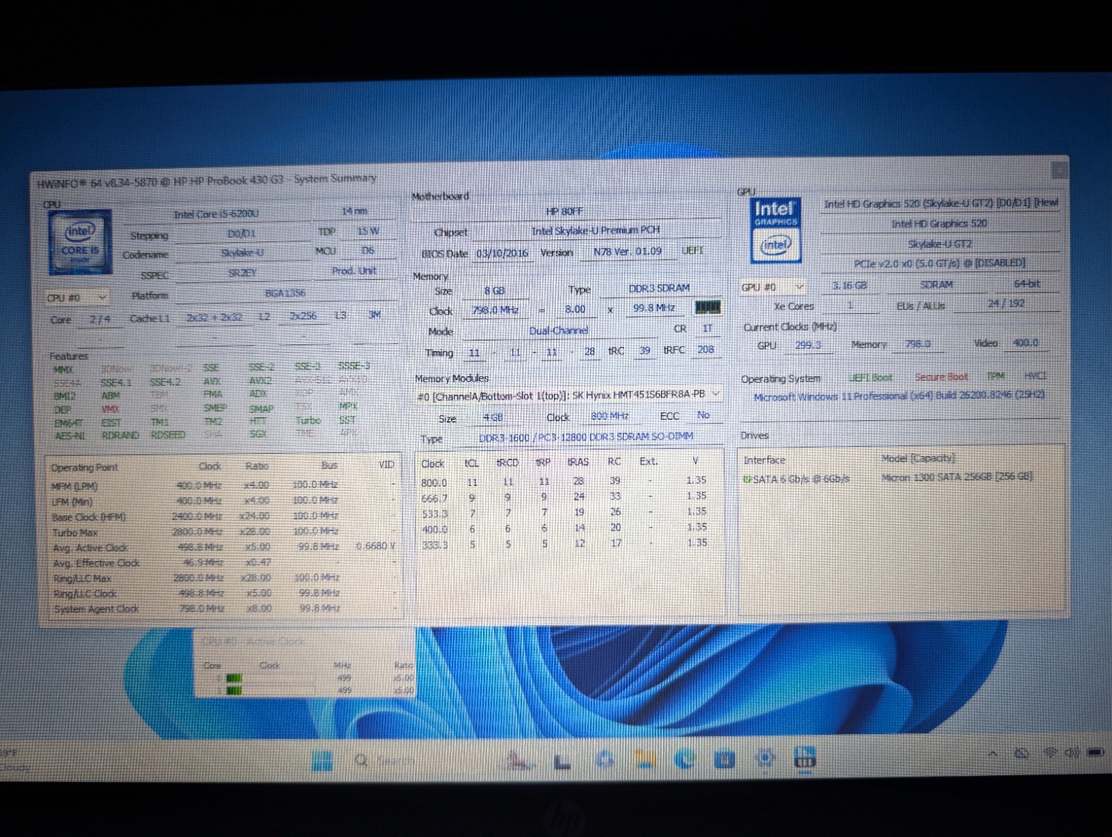HP PROBOOK 430 G3 | i5-6200U 8GB RAM 256GB SSD | Backlit Windows 11 Pro