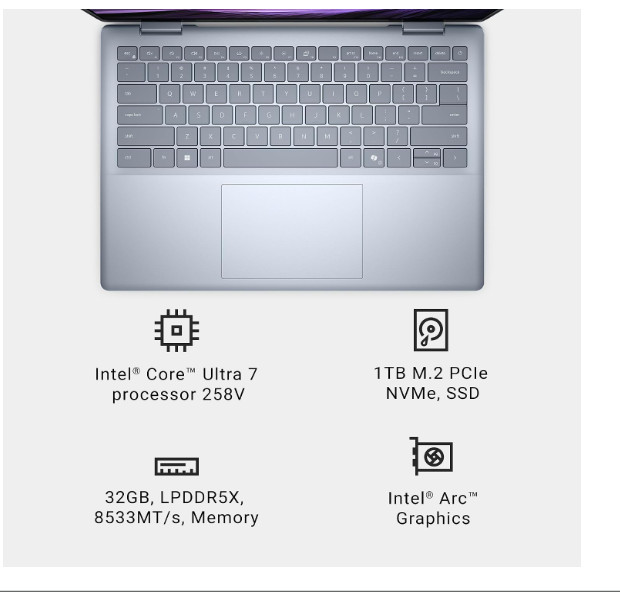Dell 14 Plus DB14250 Core Ultra 7 258V 32GB 1TB SSD 14″ 2.5K New Open Box