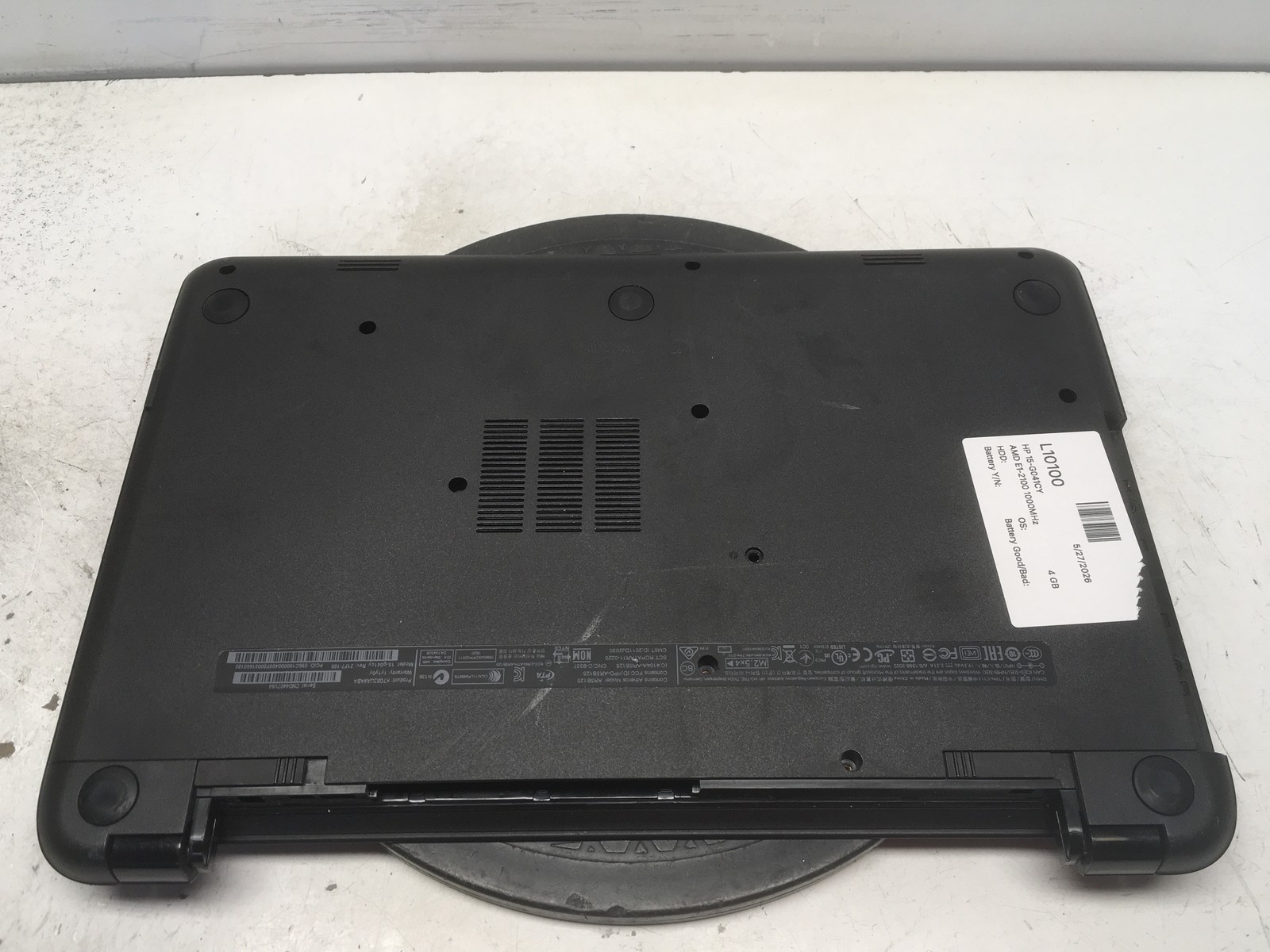 HP 15-G041CY AMD E1-2100 1000MHz 4 GB NO HDD No Batt