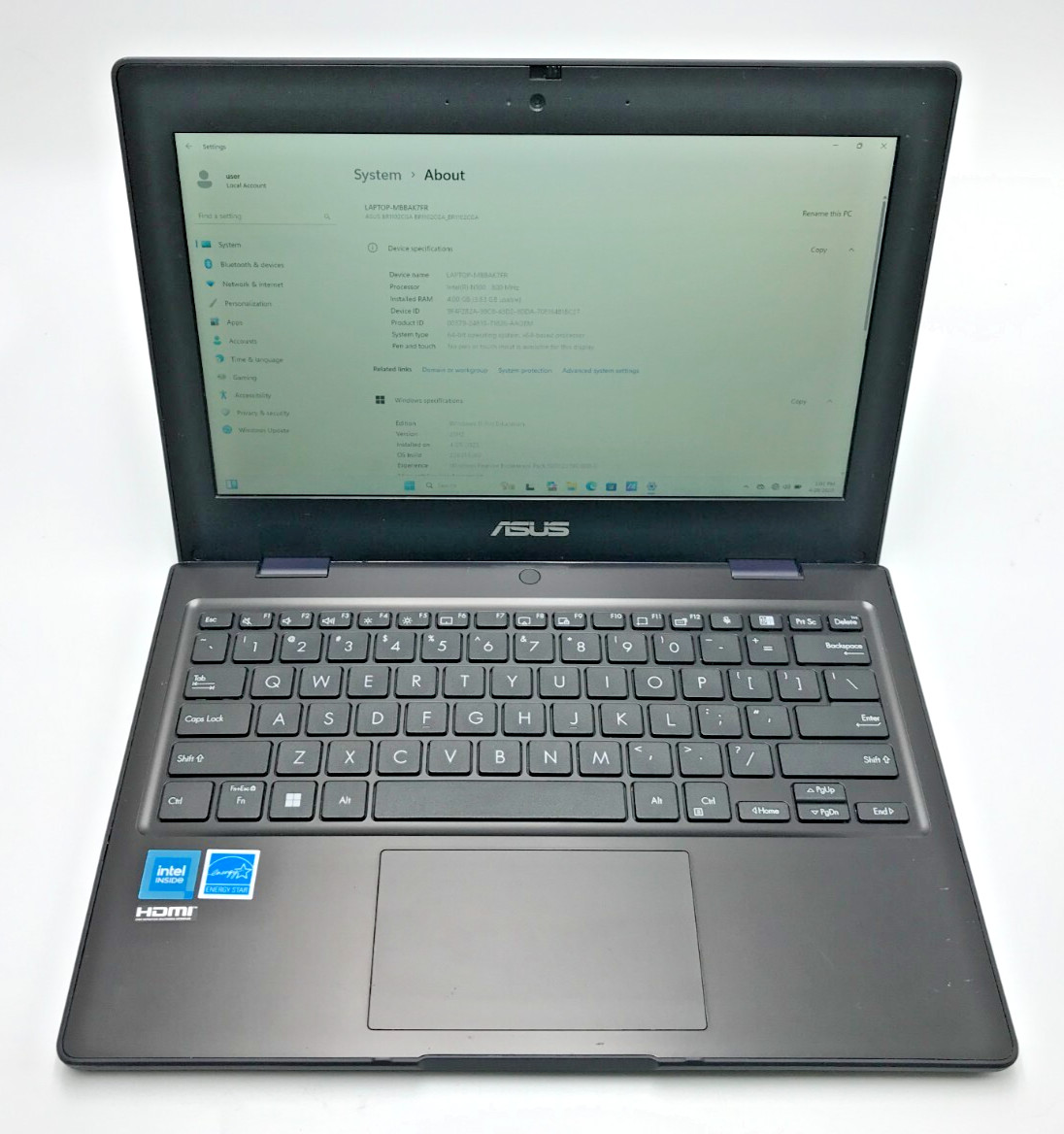 ASUS BR1102CGA YS14 11.6″ Laptop 4GB 128GB SSD Win 11 Pro Non Touch Original Box