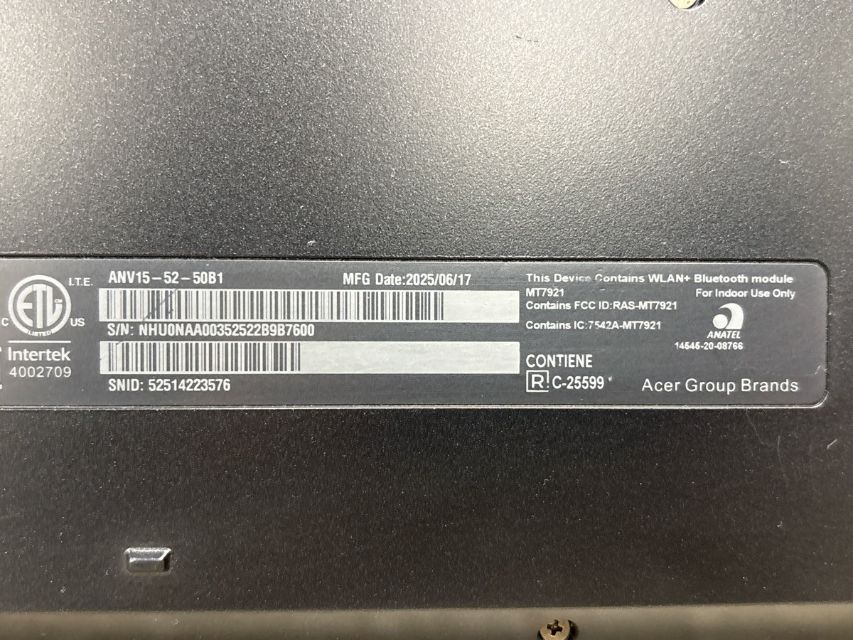 Acer Nitro V 15 ANV15-52-50B1 i5 RTX 4050 Laptop (A1D032609)