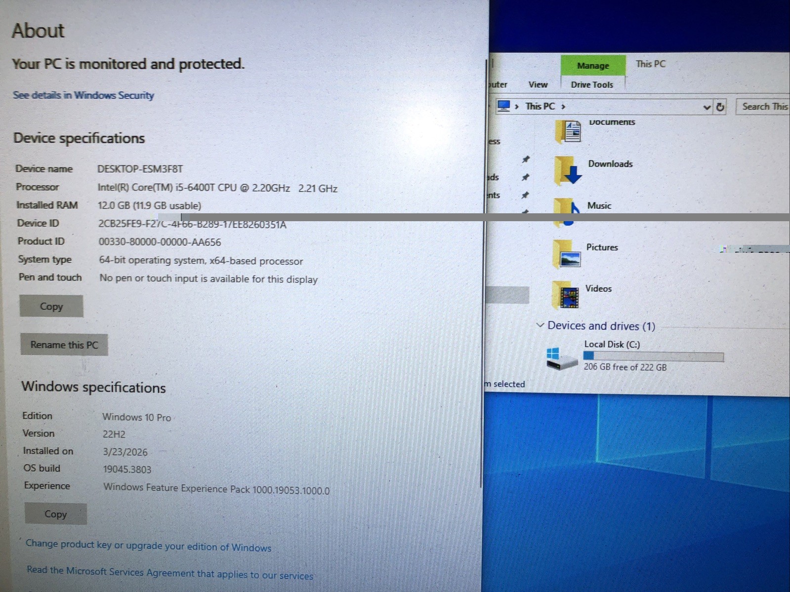 HP Pavilion 510-p137cb, Intel Core i5-6400T @2.30GHz, 12GB RAM, 240GB SSD, W10P