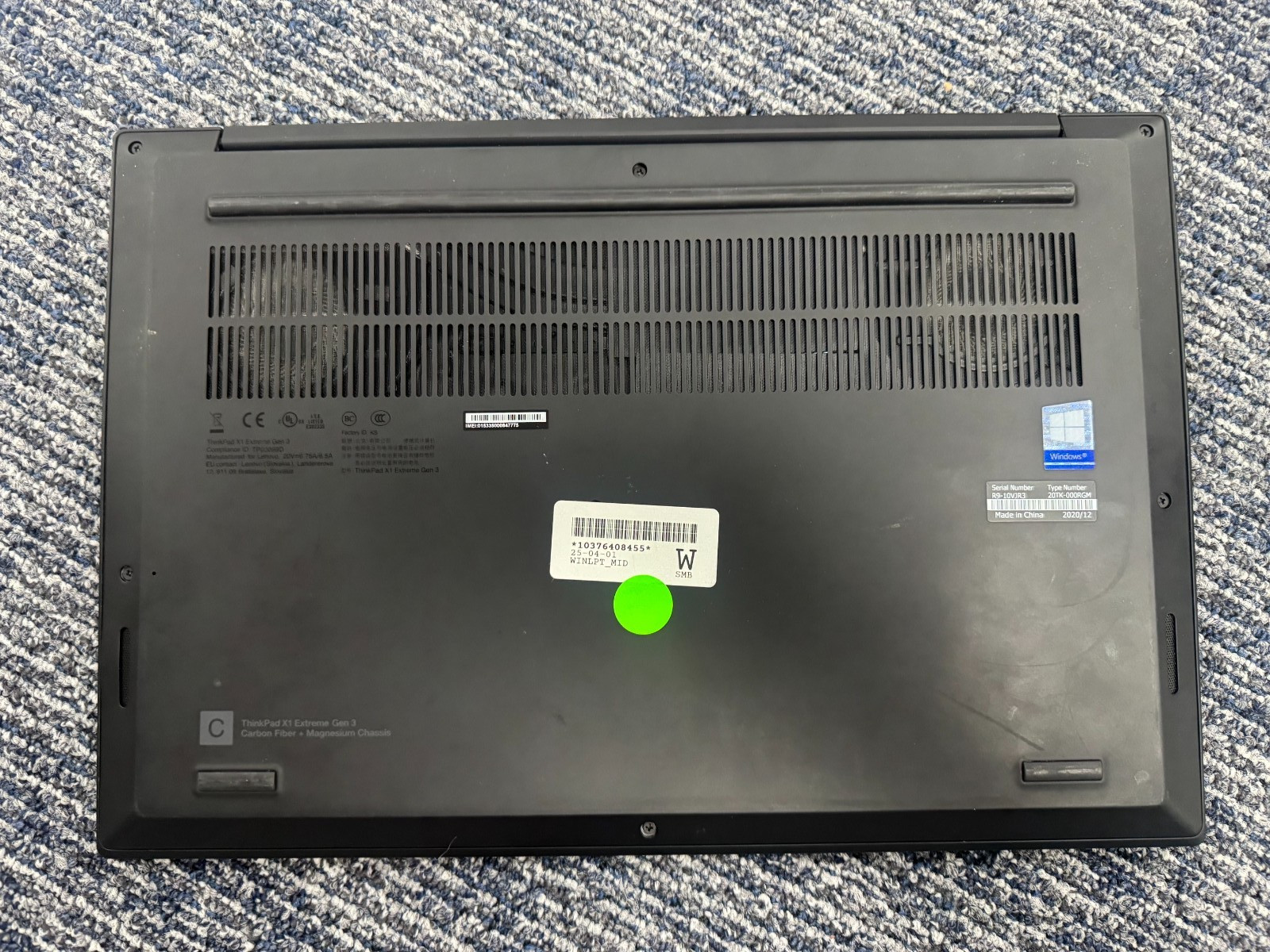 Lenovo ThinkPad X1 Extreme Gen 3i 16″FHD i7-10750H 2.6GHz 32GB 1TB GTX 1650Ti