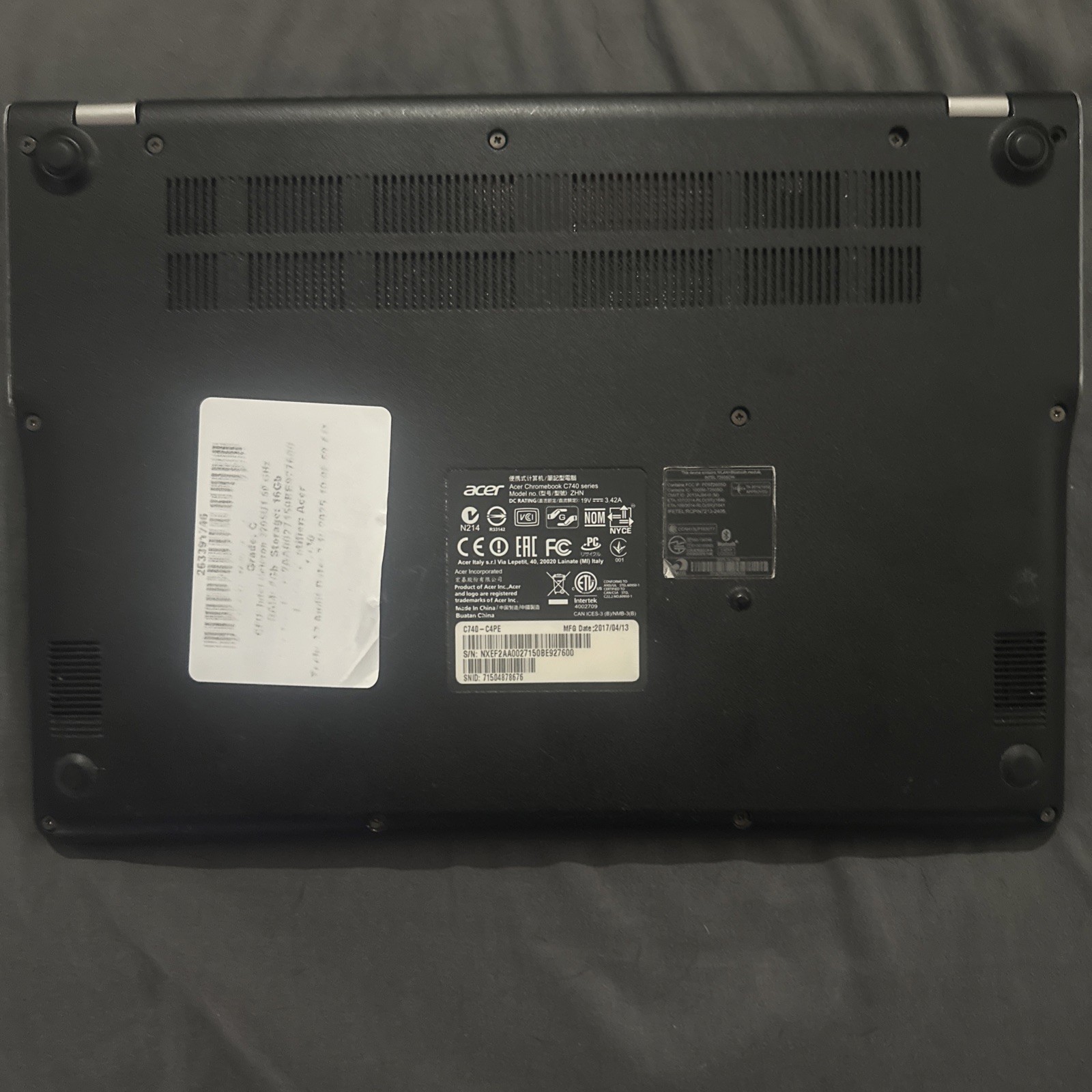 acer chromebook laptop c740 series