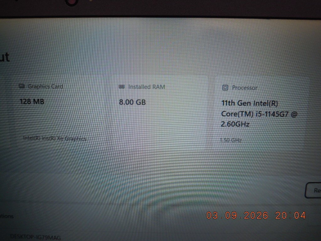 Dell Latitute 5520 | i5-1145G7 @ 2.60GHz | 8GB RAM | 256GB / 512GB M.2 | Wins 11