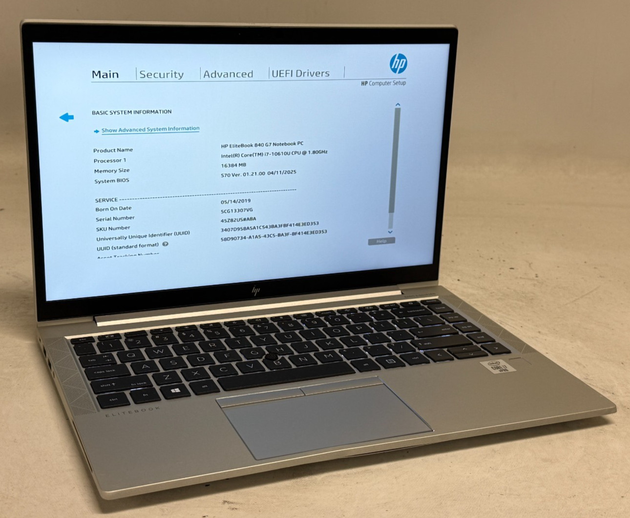 HP EliteBook 840 G7 14″ (i7-10610U 1.80GHz – 16GB RAM – 512GB SSD – Win11Home)