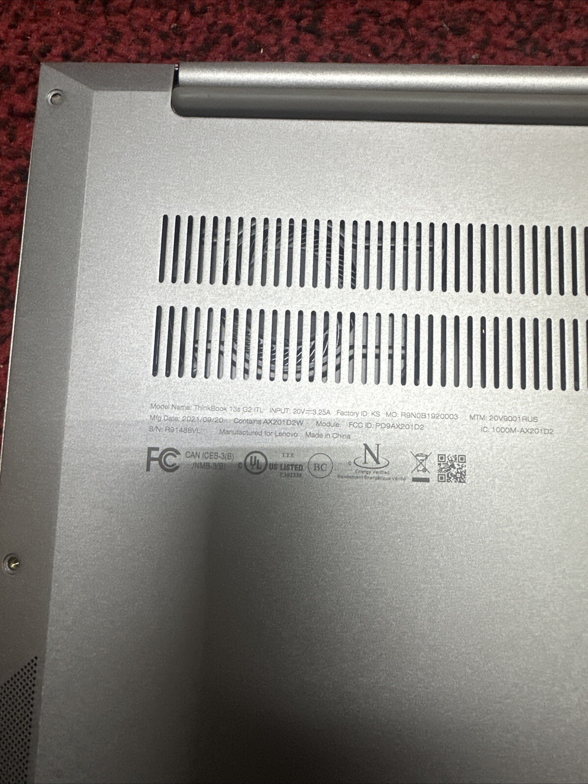 Lenovo ThinkBook 13s G2 13.3″ (No SSD, Motherboard Is Not Working As It Is ￼ ￼
