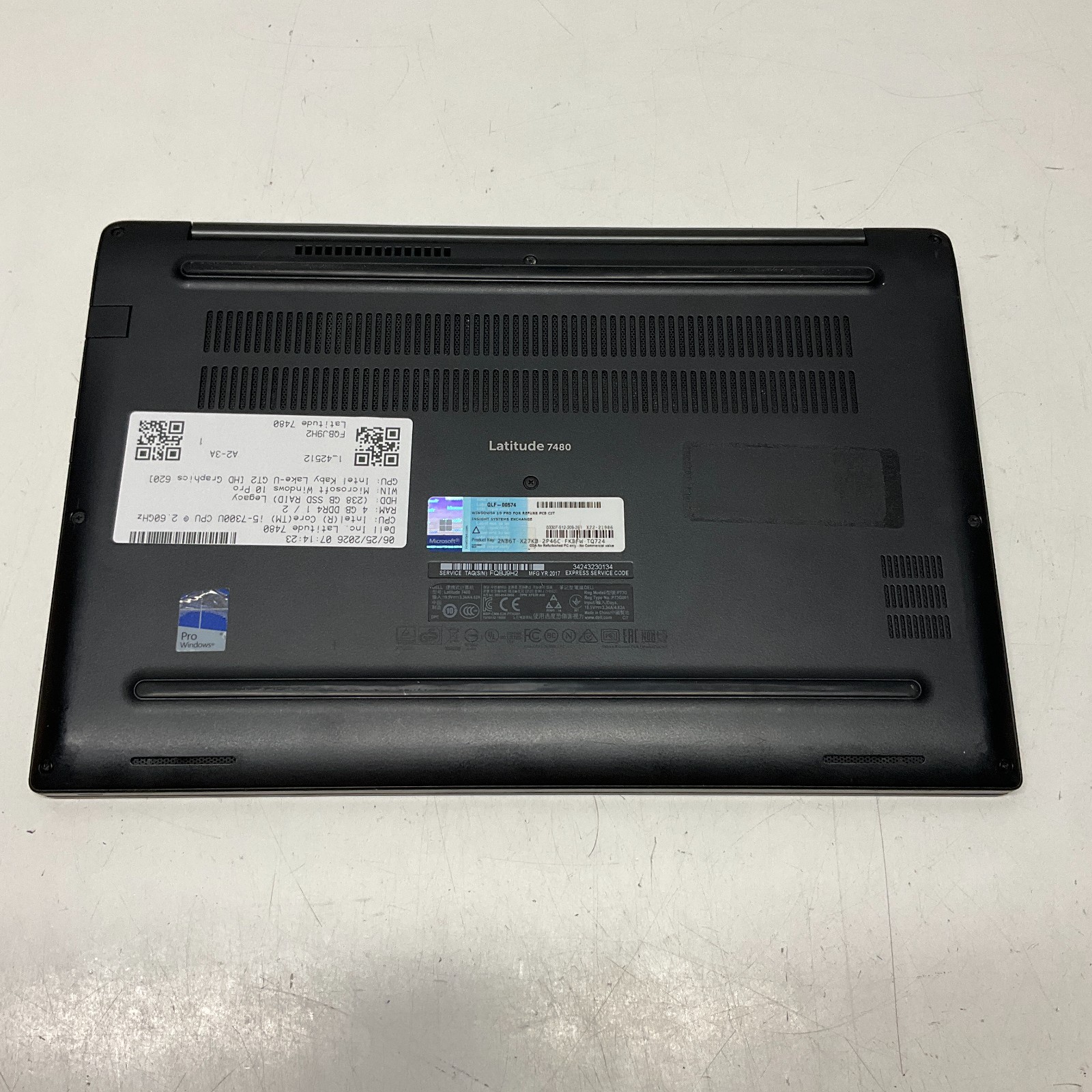 Dell Latitude 7480 14.0″ | Intel i5-7300U 2.6GHz | 4GB RAM 256GB SSD Win 10 Pro