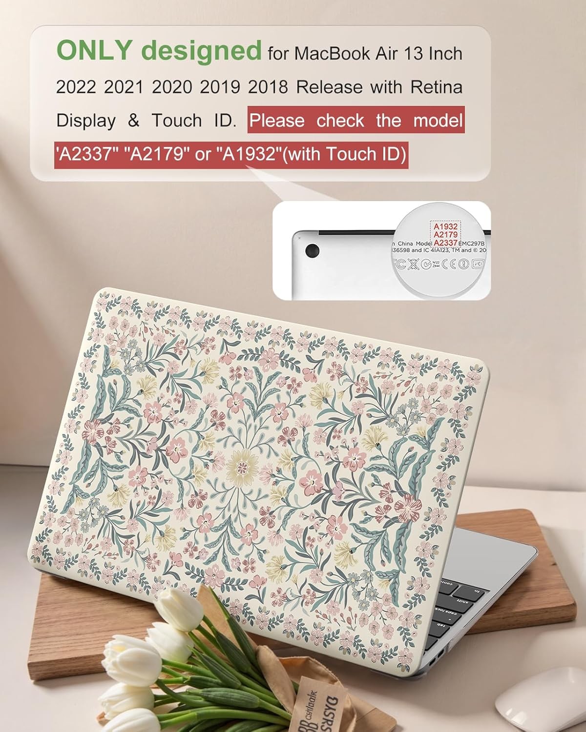 Compatible with MacBook Air 13 inch Case 2020-2018 Release A2337 M1 A2179 A1932
