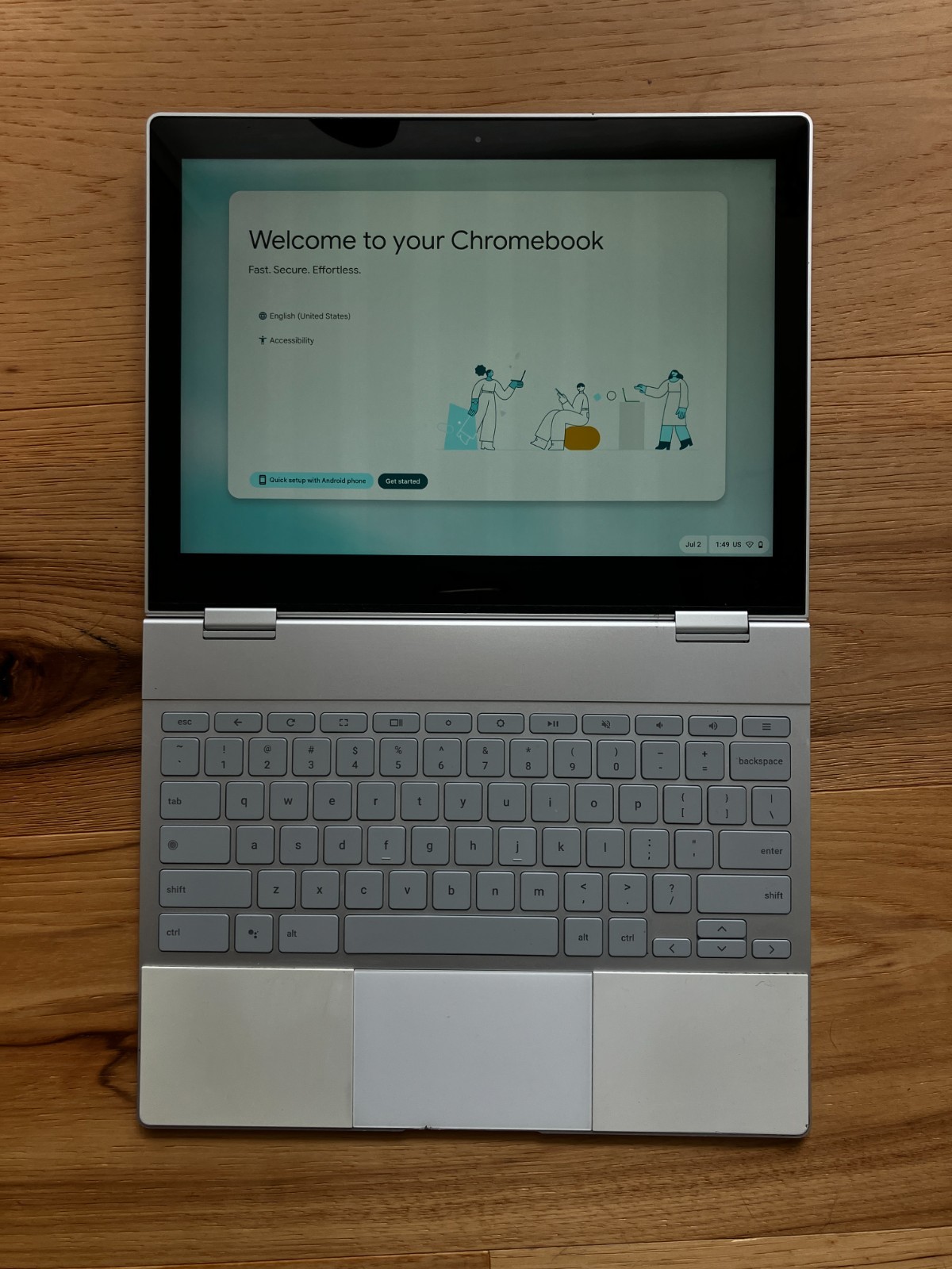 Google Pixelbook C0A Chromebook TouchScreen 120 GB Small Screen Crack WORKS!