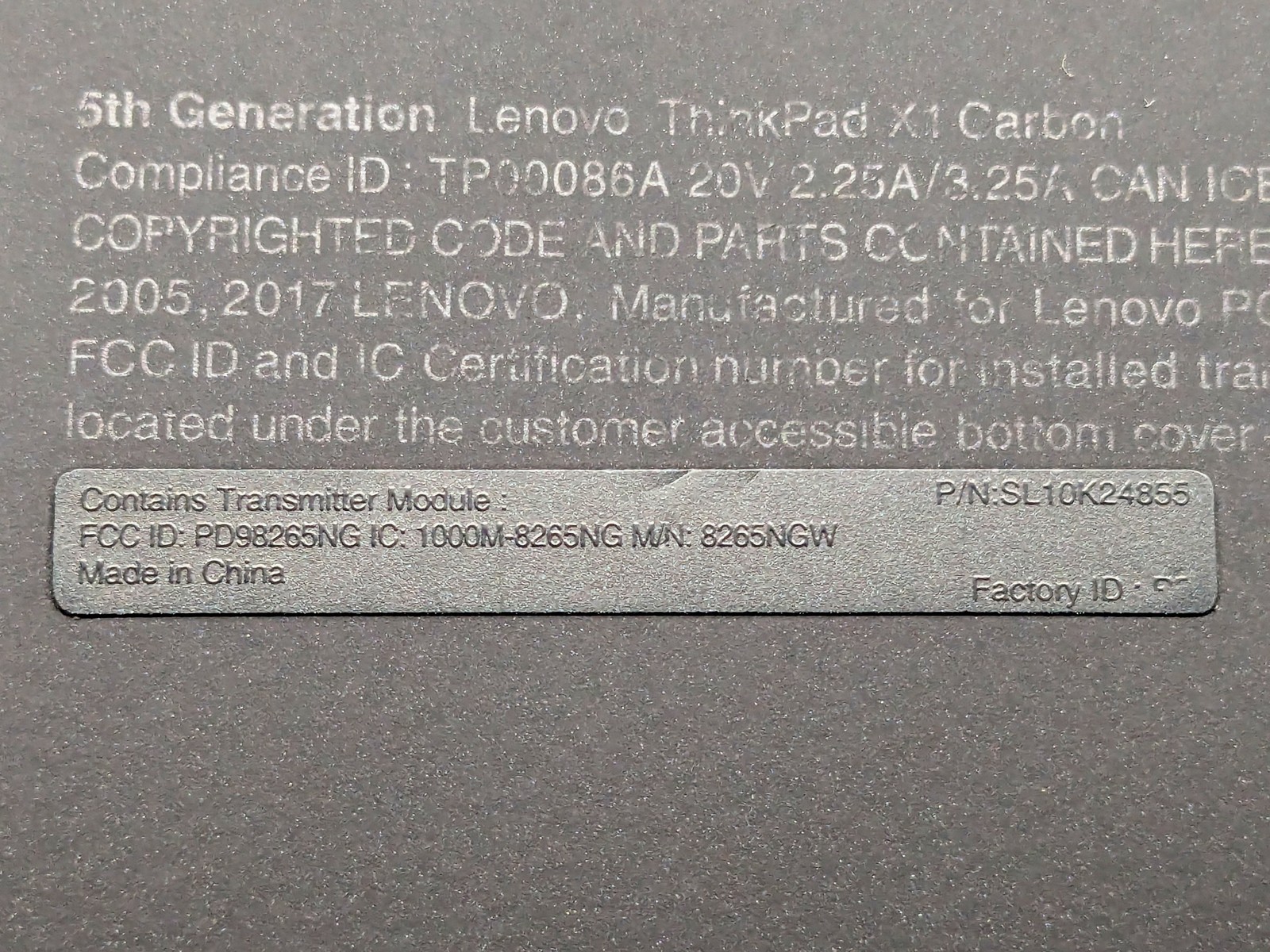 Lenovo ThinkPad X1 Carbon 5th Gen 14″ FHD I7-7600U 512GB SSD 16GB W10P FPR