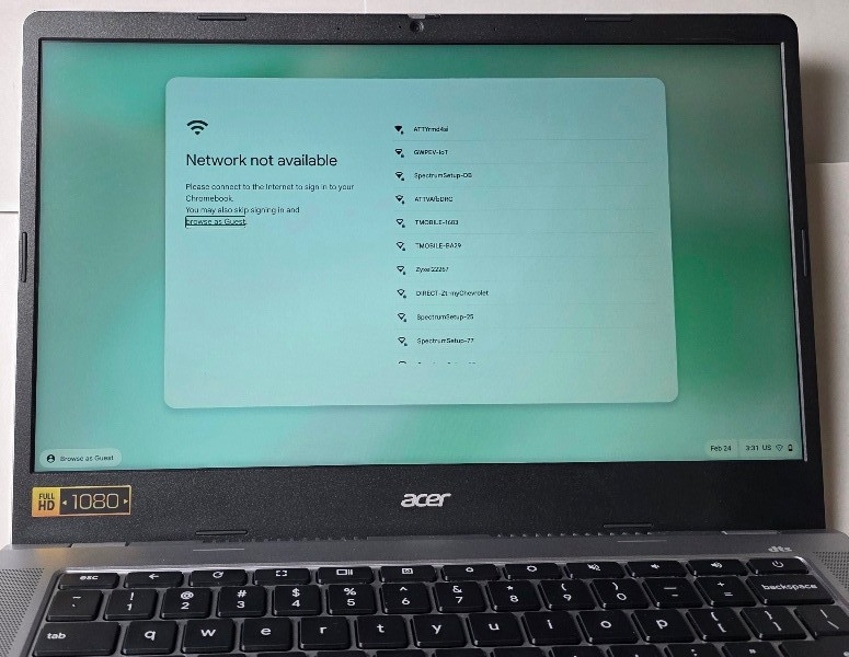 Open Box: Acer 314 14 FHD Widescreen Chromebook Intel N100 4GB RAM 128GB eMMC P