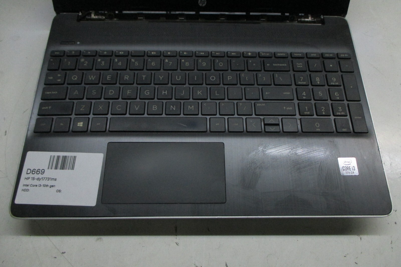 HP 15-dy1731ms Laptop Intel Core i3-10th Gen – Parts/Repair – Broken Power Port