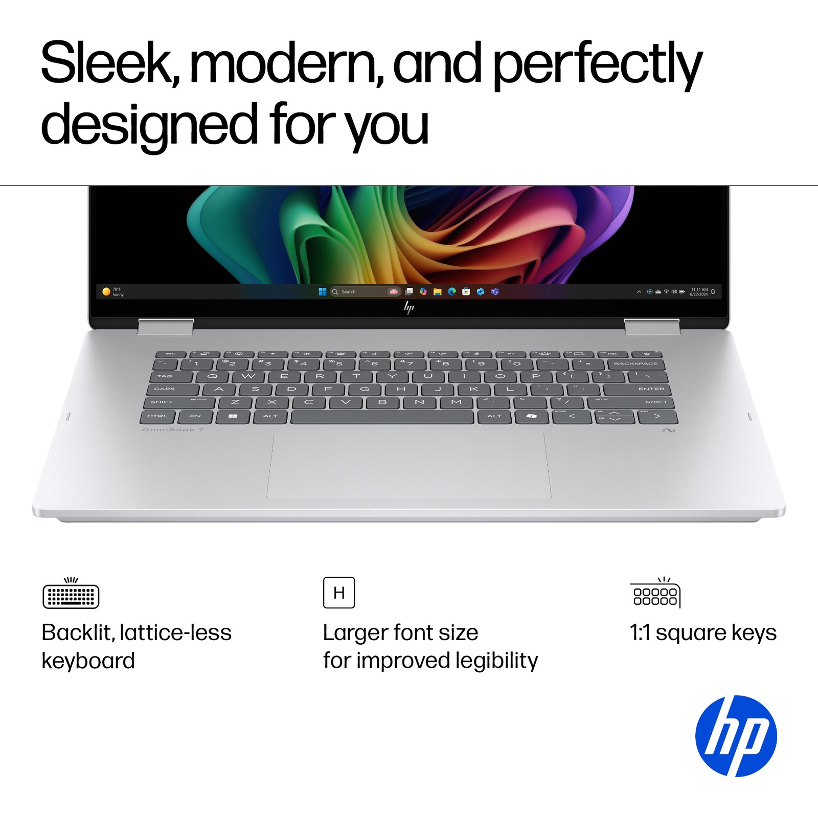 HP Laptop OmniBook 7 Flip 16″ 3K OLED Touch 2-in-1 AI 120Hz Ultra 7 Copilot+ PC