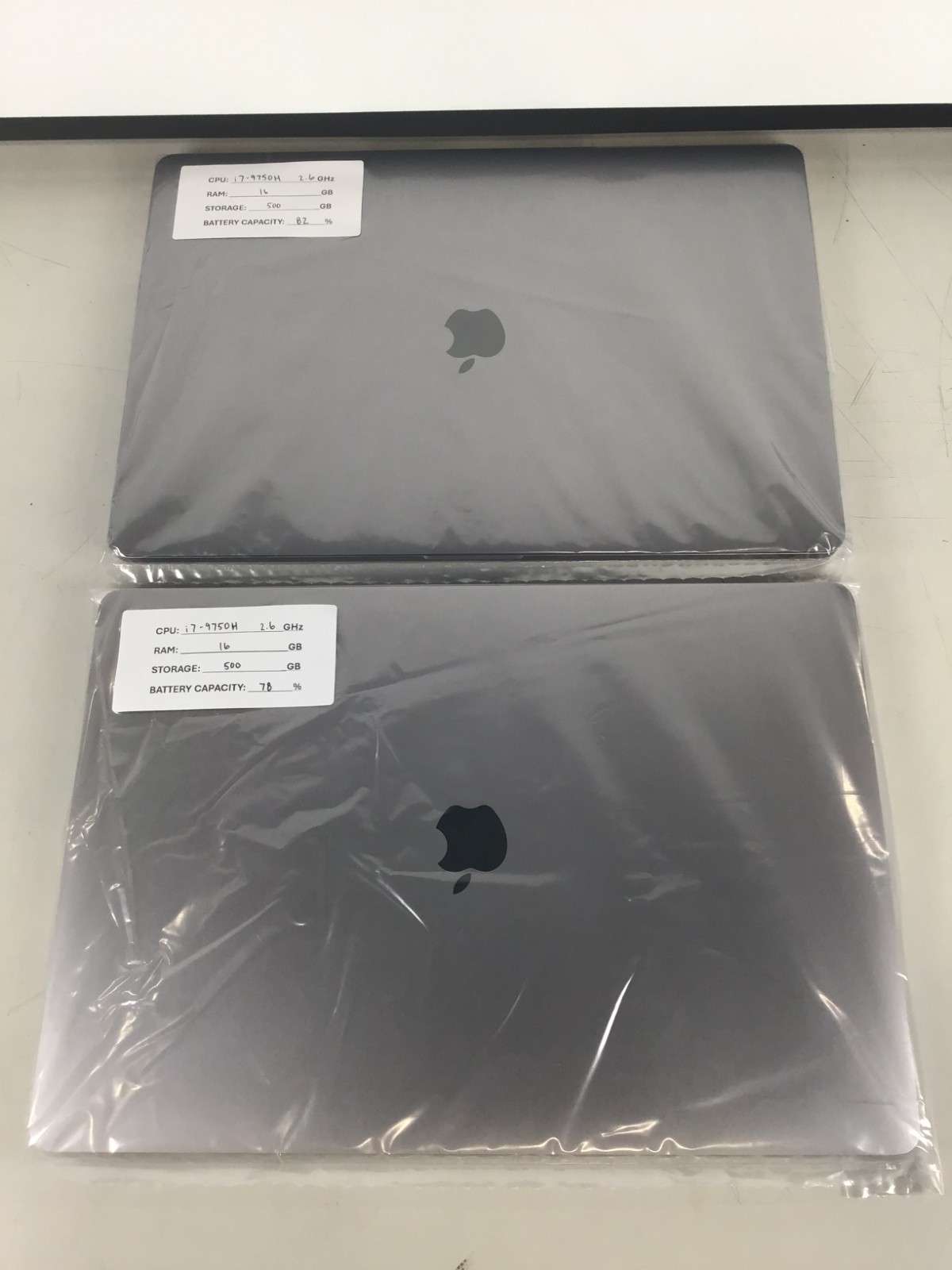 Lot of 2 Apple MacBook Pro 16″ A2141 i7-9750H 2.6GHz 16GB RAM 500B NVMe Gray~ II