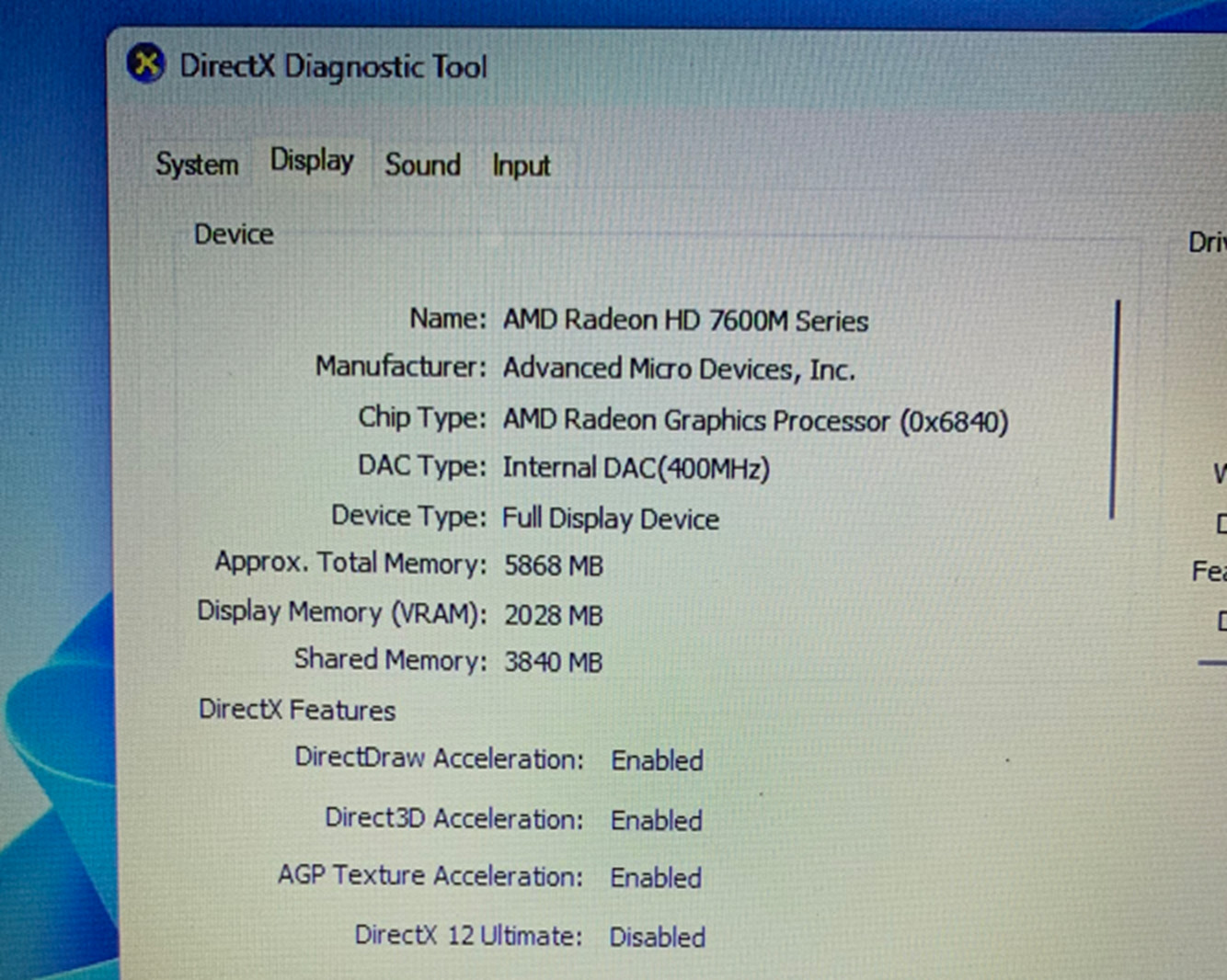 Toshiba Satellite S855 15.6″ WIN 11 ACTIVATED i7 2.3/3.3GHz 8GB+2GB VRAM 750GB