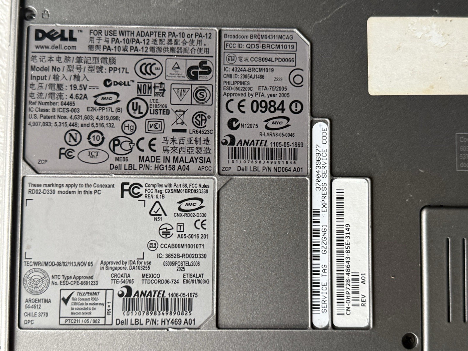 Dell Latitude D530 Intel Core 2 Duo 2.20 GHz 1GB RAM 80GB HDD No OS