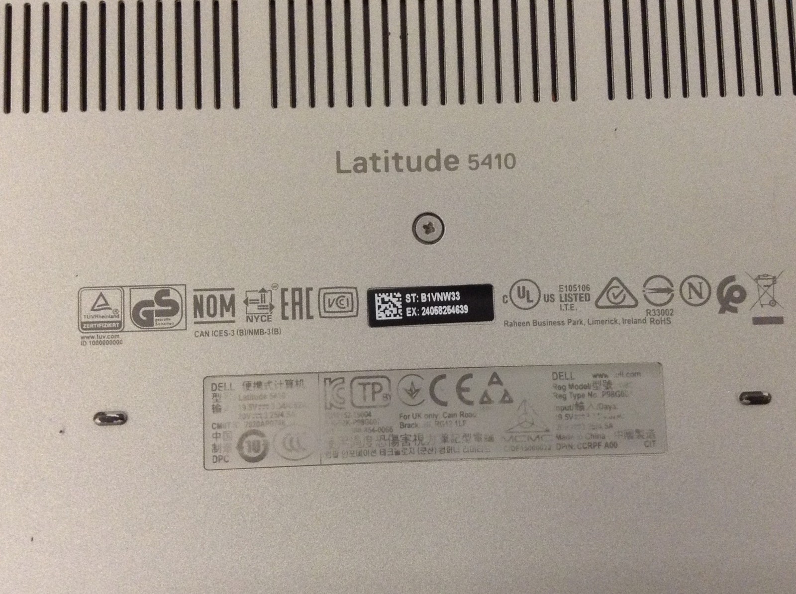 Dell Latitude 5410 i5-10310U 1.70GHz 14″ FHD Laptop,For Parts, AS-IS, FREE SHIP