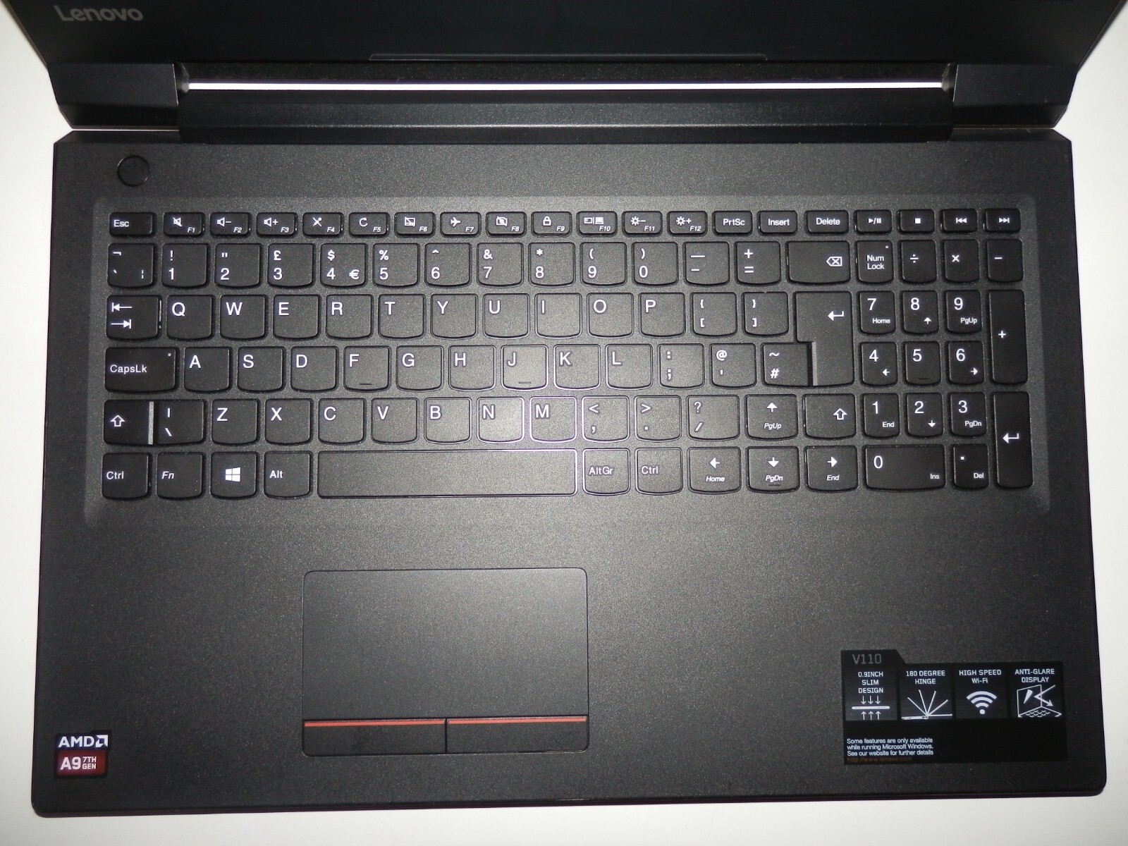 Lenovo V110-15AST, AMD A9-9410, 4GB Ram, 500GB HDD, 15.6″ inch HD, AMD Radeon R5