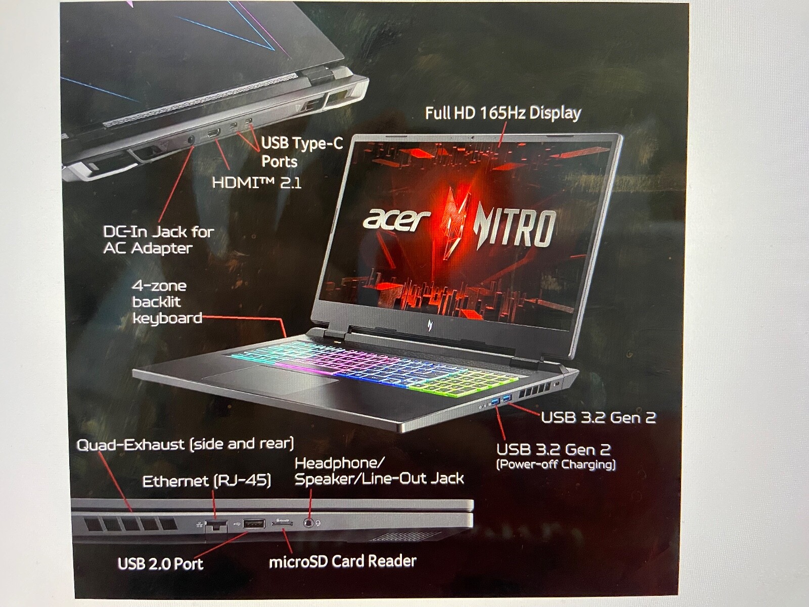 Acer Nitro 17 Gaming Laptop, AMD Ryzen 7 7840HS 8C, GeForce RTX 4050, 17.3″ FHD