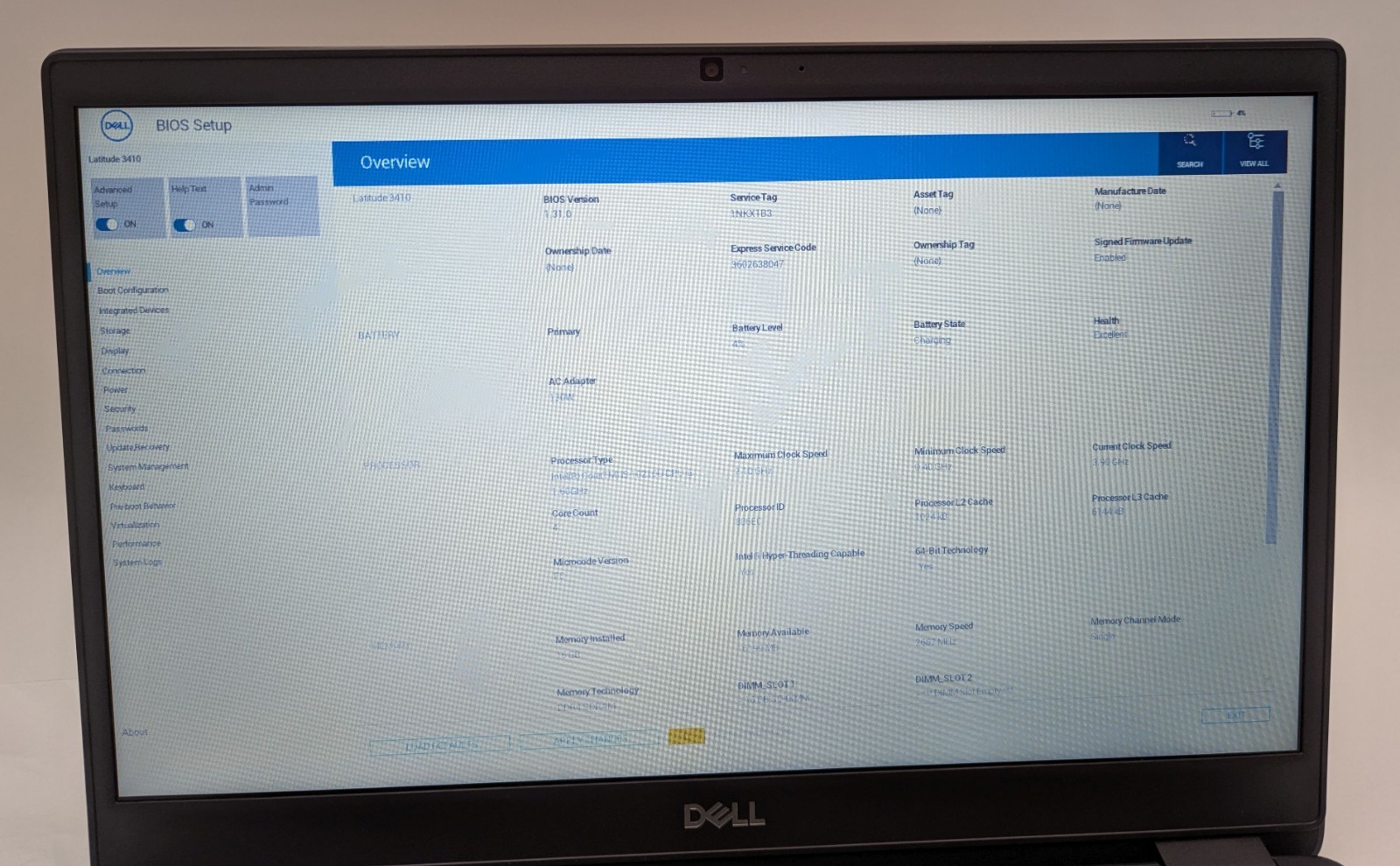 Incomplete Dell Latitude 3410 14″ Laptop i5-10210U 16GB RAM – *BAD ETHERNET PORT