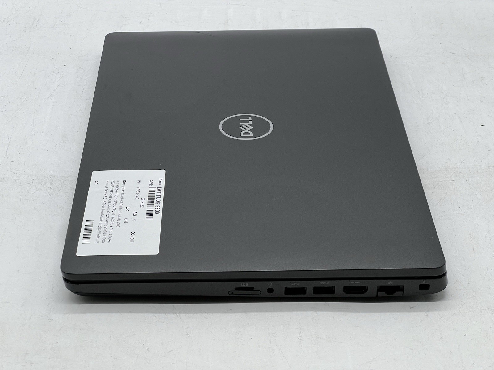 Dell Latitude 5500, i5-8265U, @ 1.60GHz, 8GB RAM, 256GB NVMe, No OS , w/Charger