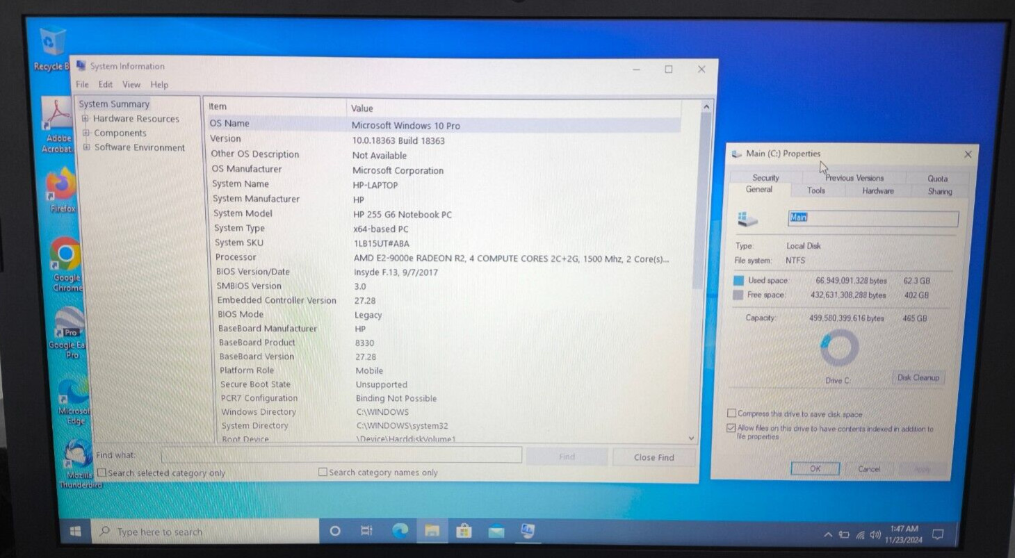 HP NOTEBOOK 255 G6 15.6″ AMD WINDOWS 10 PRO Works great