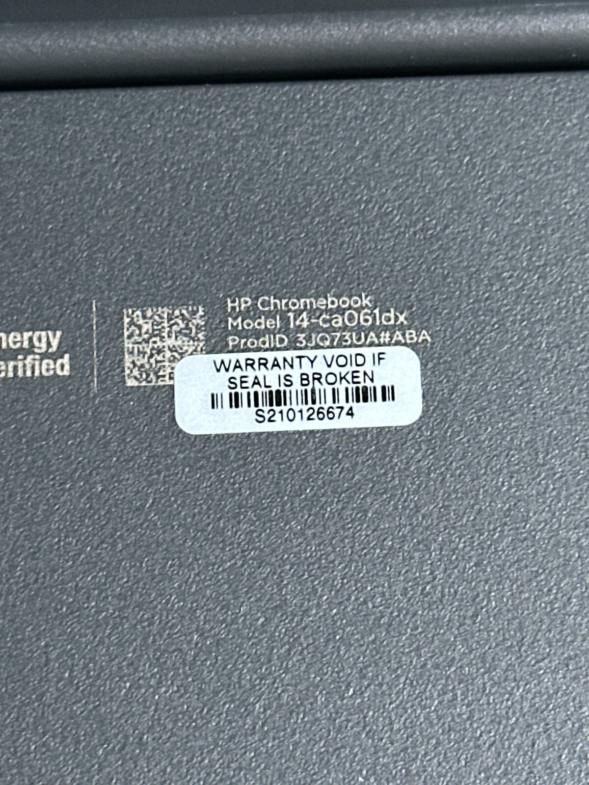 HP Chromebook 14-ca061dx Gray 32GB Storage 4GB RAM Intel N3350 Laptop Parts Only