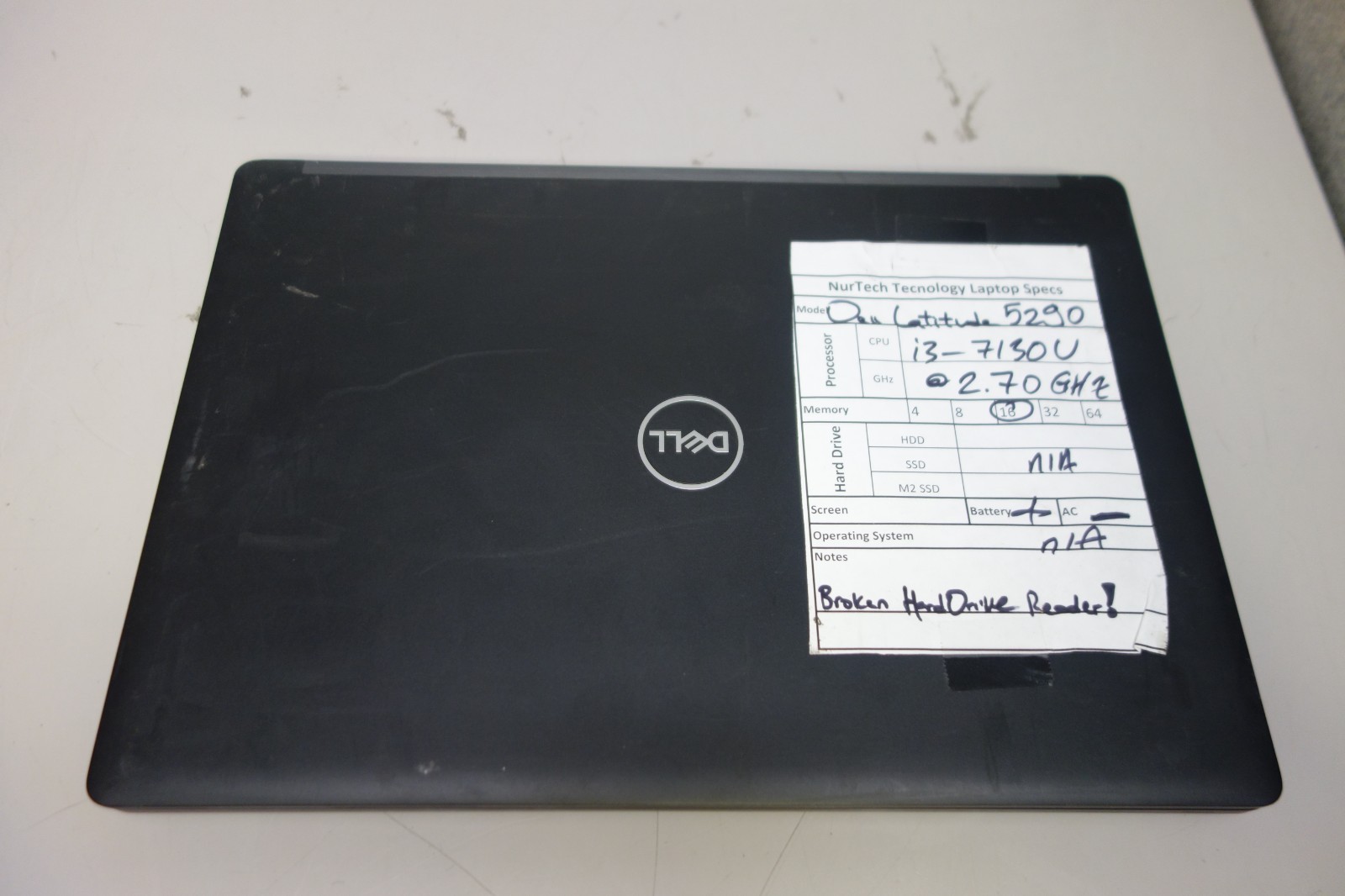 Dell Latitude 5290 12.3″ i3-7130U 2.7GHz 16GB Laptop [NO HDD/AC/OS]