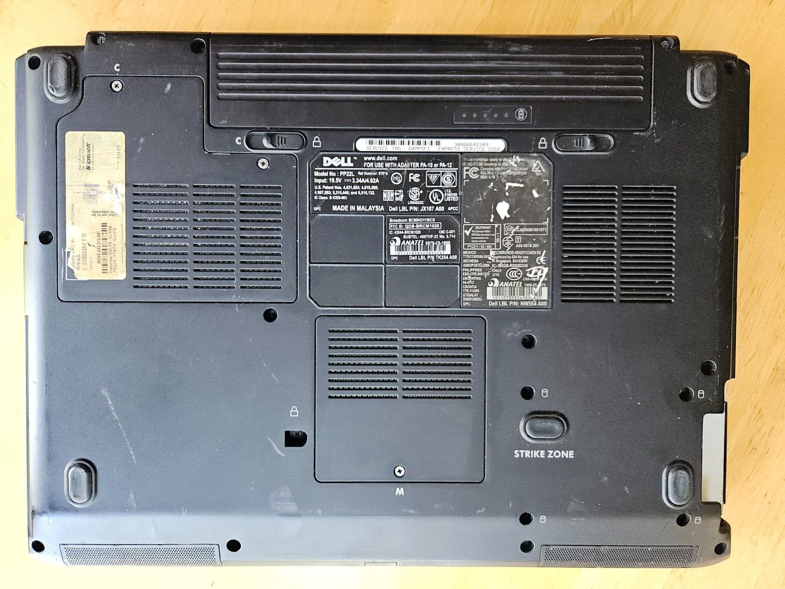 Dell Inspiron 1520 Laptop Intel Core 2 Duo Processor Untested!
