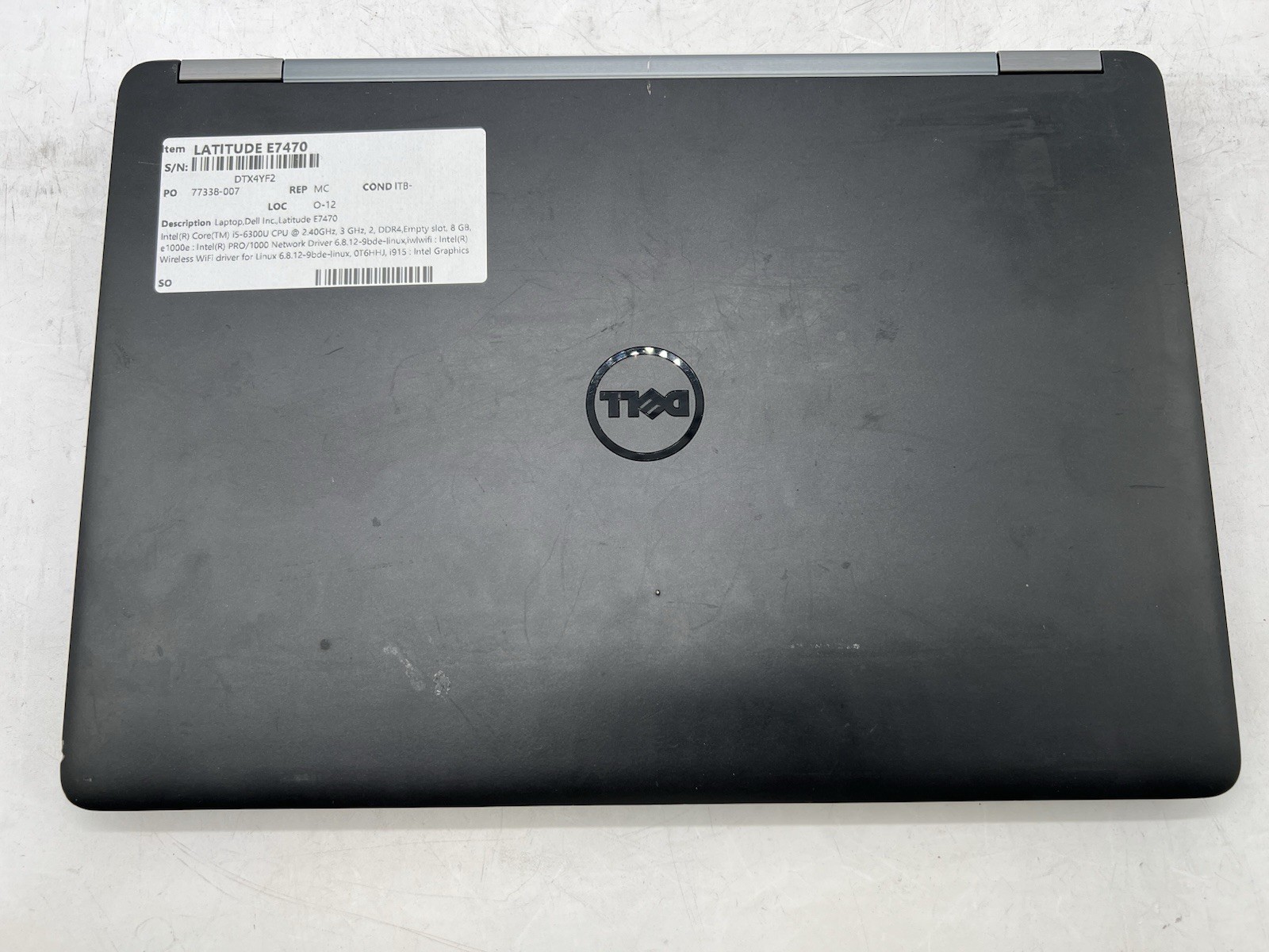 Dell Latitude E7470, i5-6300U CPU @ 2.40GHz, 8GB RAM-No Batt/HDD/OS, w/Charger