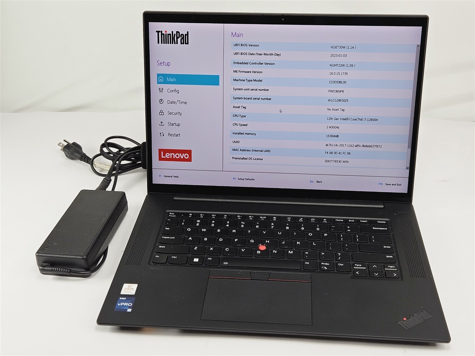 Lenovo 16″ ThinkPad P1 Gen 5 Touchscreen Laptop i7-12800H 16GB RAM 512GB SSD