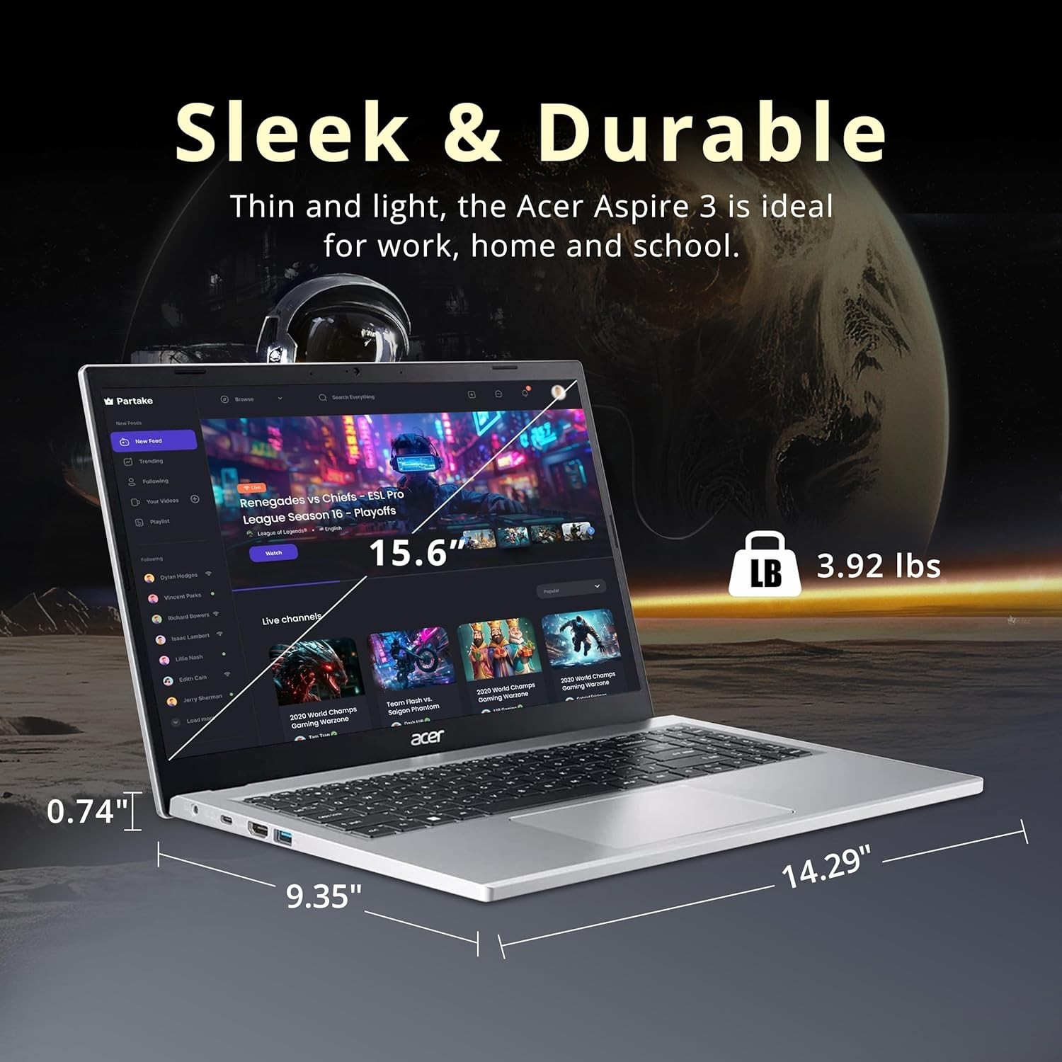 Acer Aspire 3 15.6″ FHD Touchscreen Laptop AMD Ryzen 5 7520U 16GB LPDDR5 2TB SSD