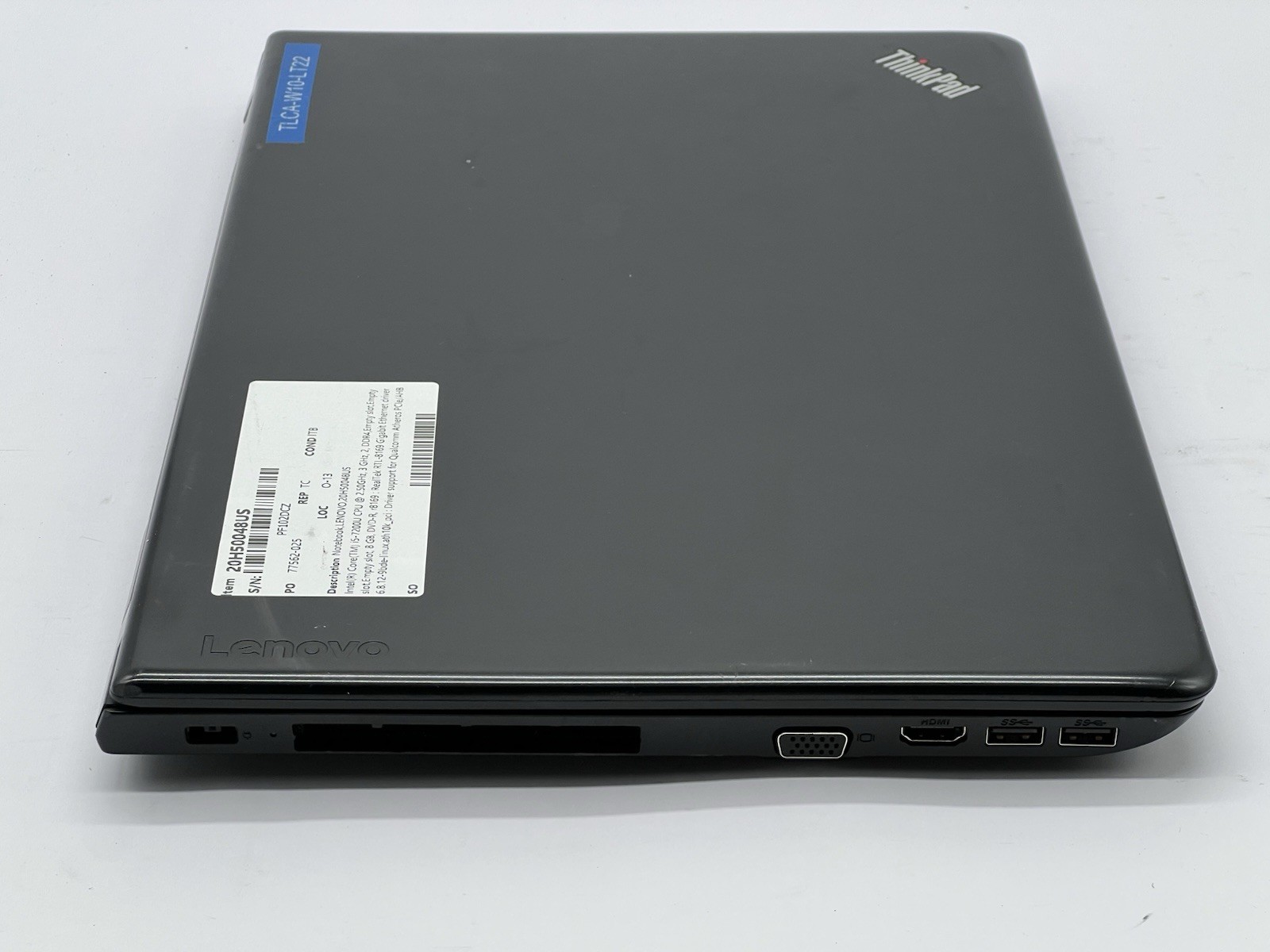 Lenovo ThinkPad E570, i5-7200U CPU, @ 2.50GHz, 8GB RAM-No HDD/OS/Charger