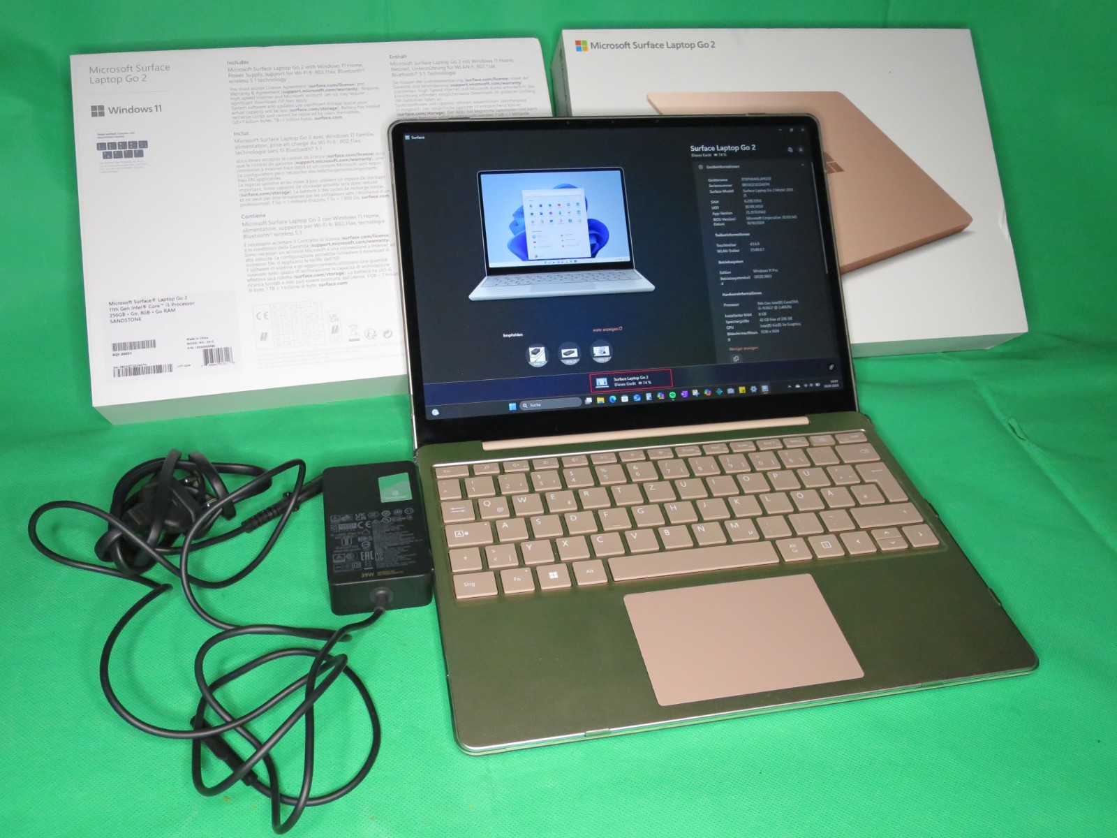 Microsoft Surface Laptop Go 2 Intel i5 11th Gen 8GB RAM 256GB Sandstone