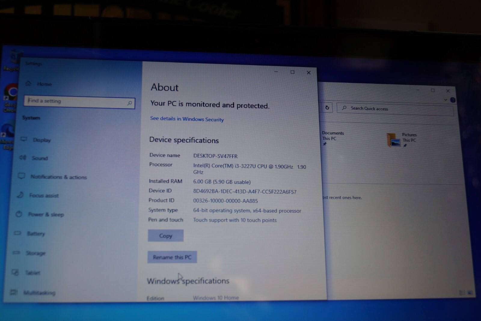 Touchscreen Toshiba L45t Gen3 i3@1.90GHz 6GB RAM 720GB HDD Activated Win10 Home