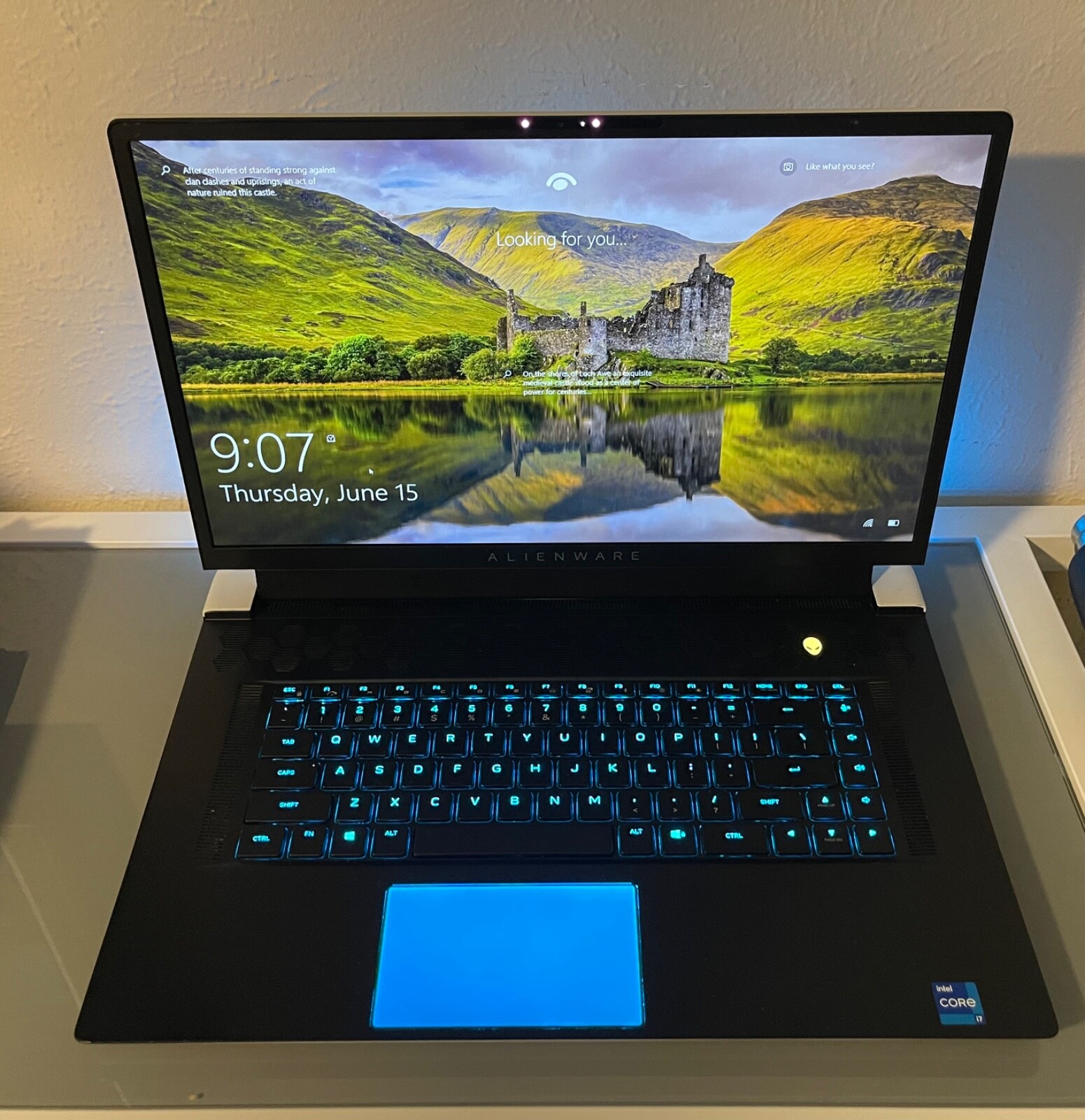alienware x17 r1 3080 i7 LED backlit mouse pad built in camera cherry keyboard 